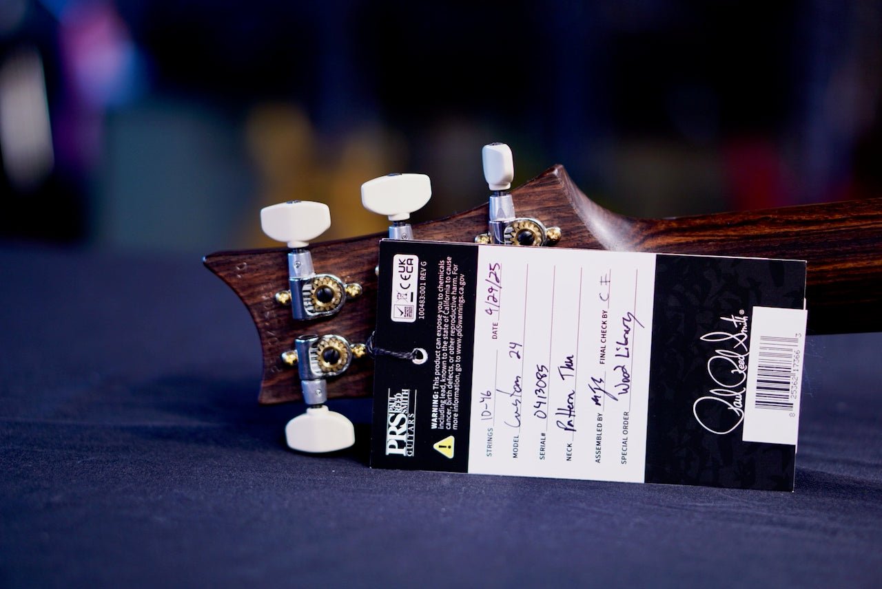 PRS Custom 24 Wood Library Violet Blue Burst Satin Rosewood Neck 0413085