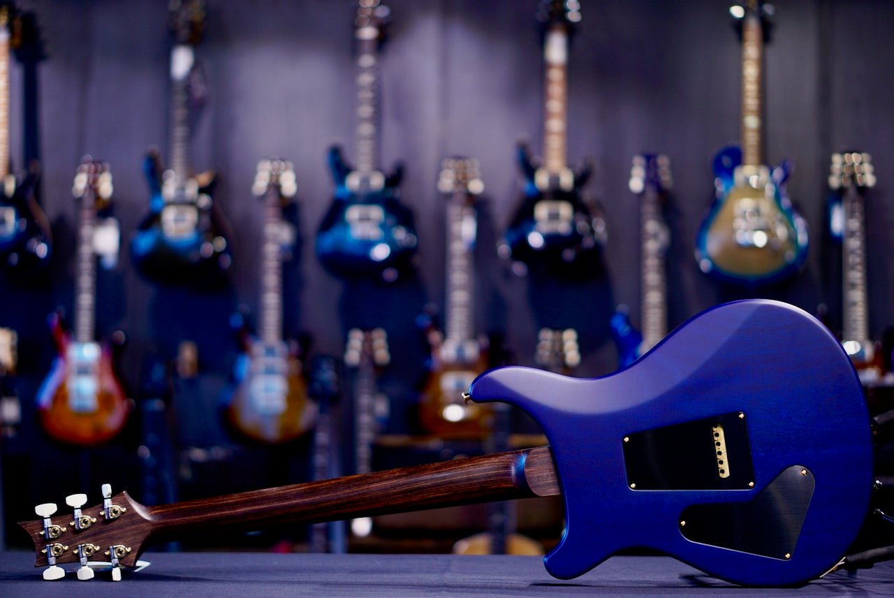 PRS Custom 24 Wood Library Violet Blue Burst Satin Rosewood Neck 0413085