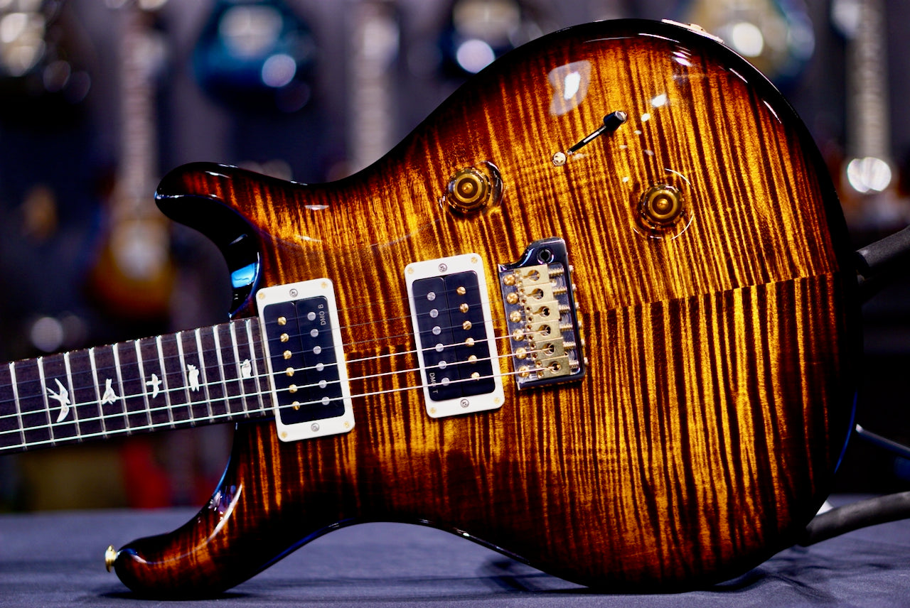 PRS Custom 24 Black Gold Wraparound Burst 10 Top 0415684
