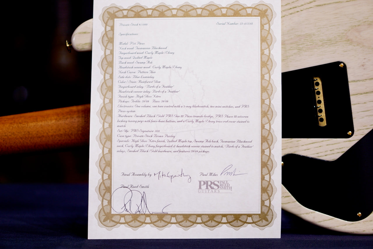 PRS Privatestock Custom 24-08 Piezo Rainforest Glow PS# 11999