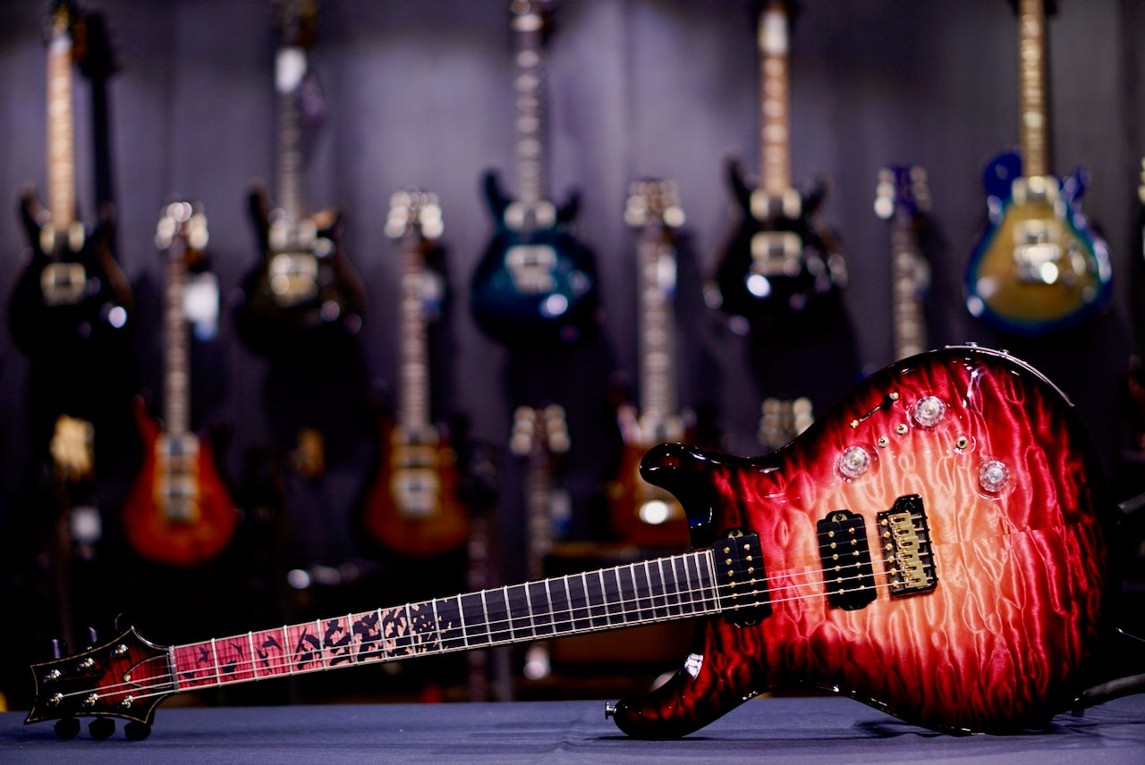 PRS Privatestock Custom 24 Piezo Raspberry Glow Smokeburst