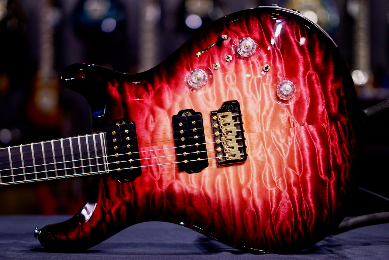 PRS Privatestock Custom 24 Piezo Raspberry Glow Smokeburst