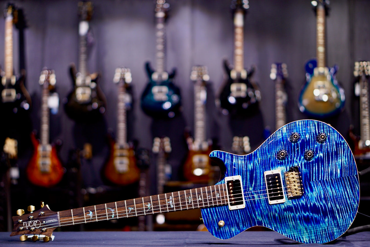 PRS Tremonti Wood Library Artist Neck Custom River Blue Choco back 0414604