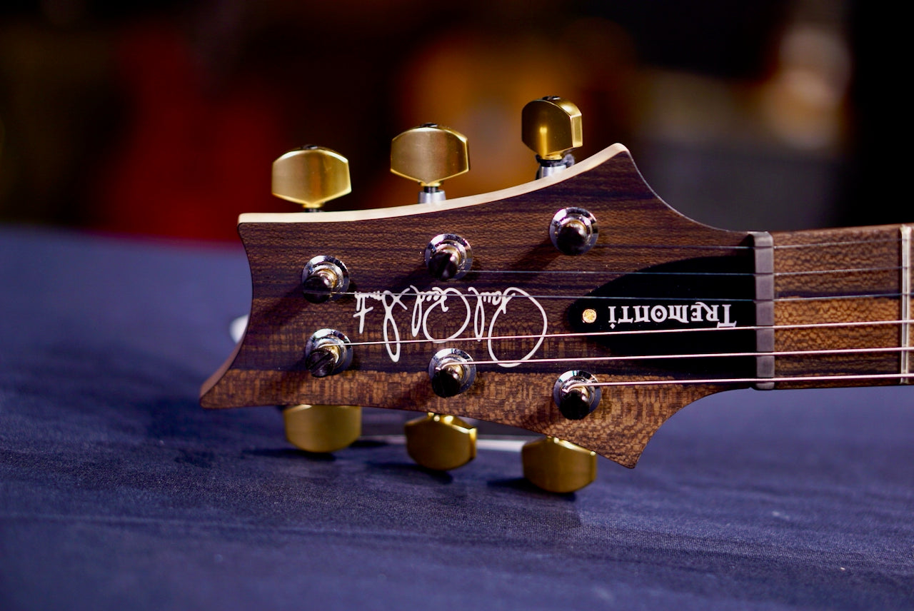 PRS Tremonti Wood Library Artist Neck Custom River Blue Choco back 0414604