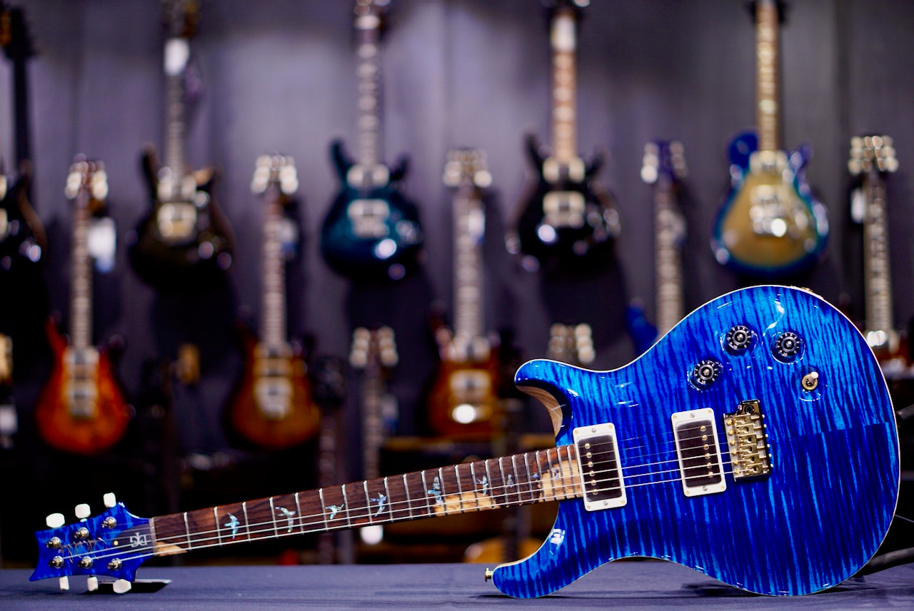 PRS DGT Wood Library Aquamarine Stain Flame Neck 0413767