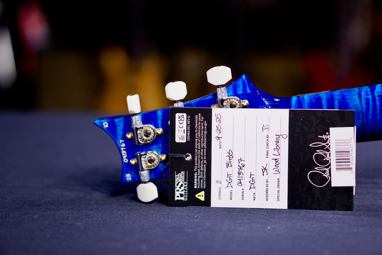 PRS DGT Wood Library Aquamarine Stain Flame Neck 0413767