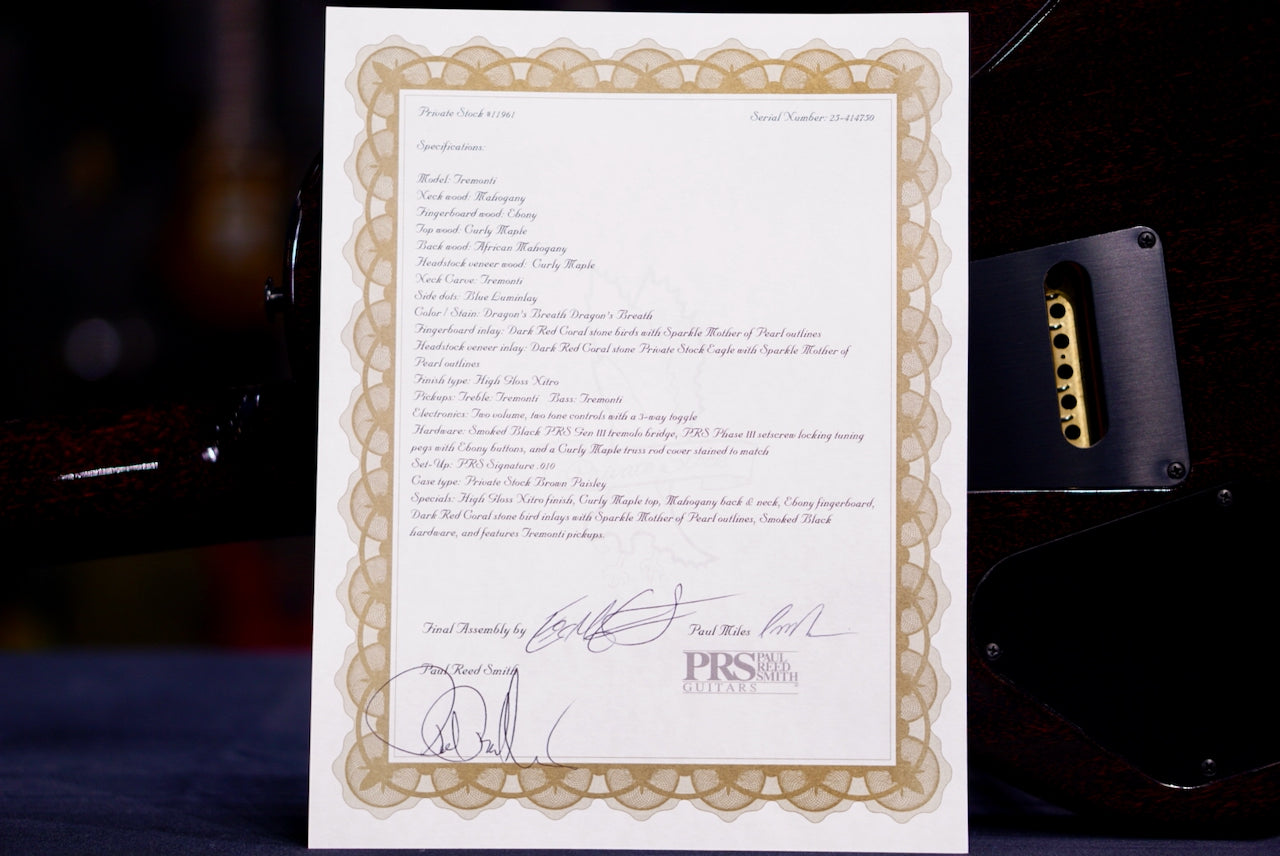 PRS Private stock Tremonti Dragon's breathe in dragon's breathe PS #11961 414750