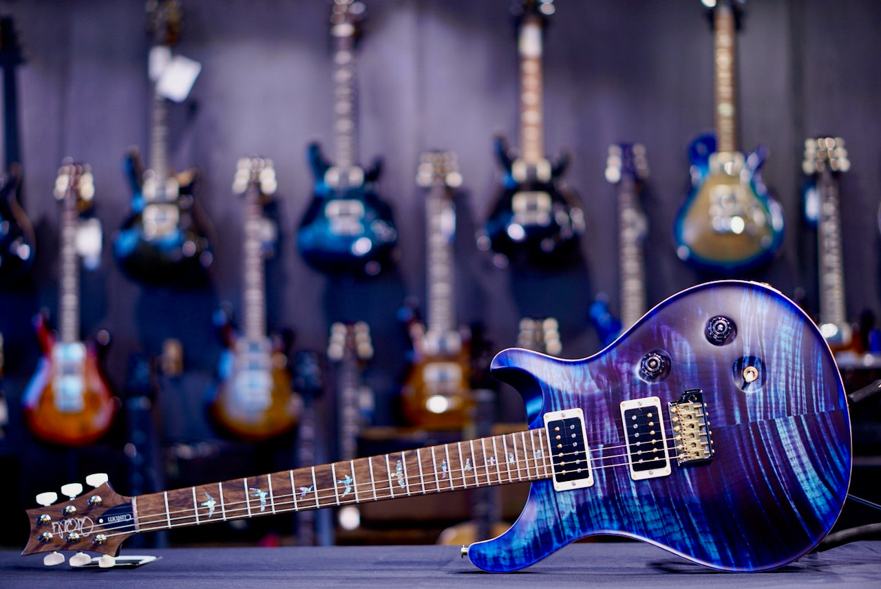 PRS Custom 24 Wood Library Violet Blue Burst Satin Stain Neck 0417610