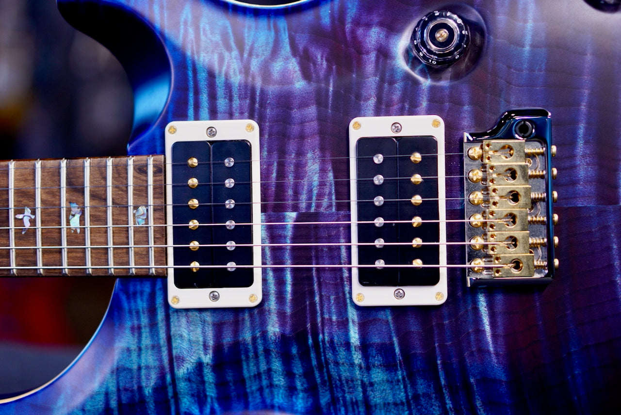PRS Custom 24 Wood Library Violet Blue Burst Satin Stain Neck 0417610