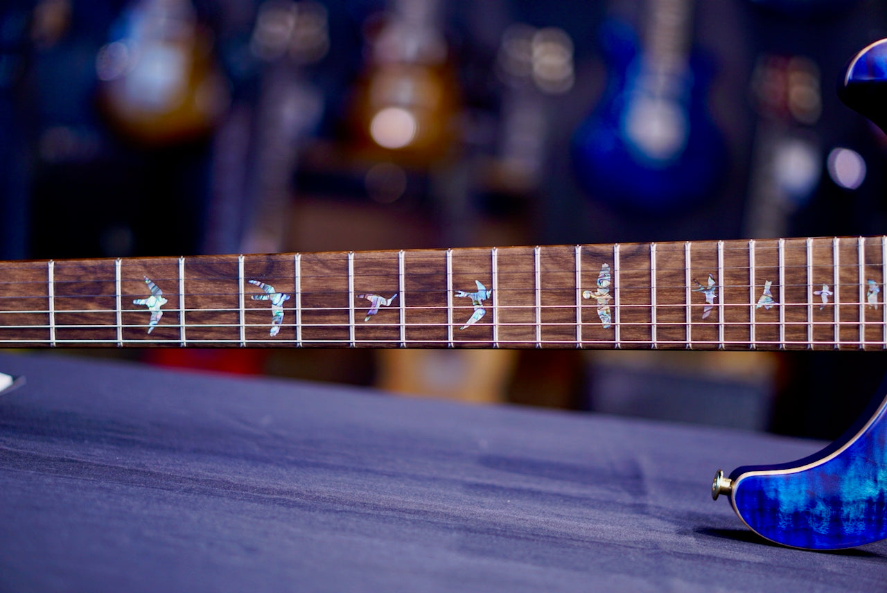 PRS Custom 24 Wood Library Violet Blue Burst Satin Stain Neck 0417610