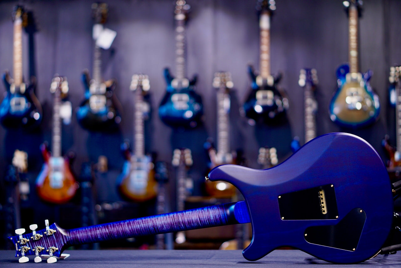 PRS Custom 24 Wood Library Violet Blue Burst Satin Stain Neck 0417610