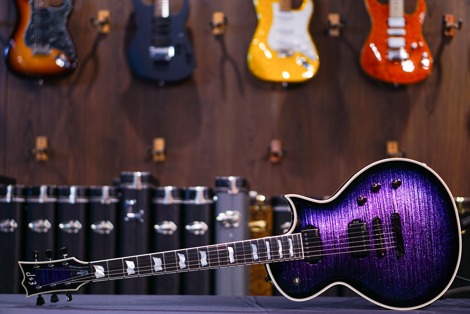 ESP Eclipse CTM DB/E Glitter Storm Violet E8310242