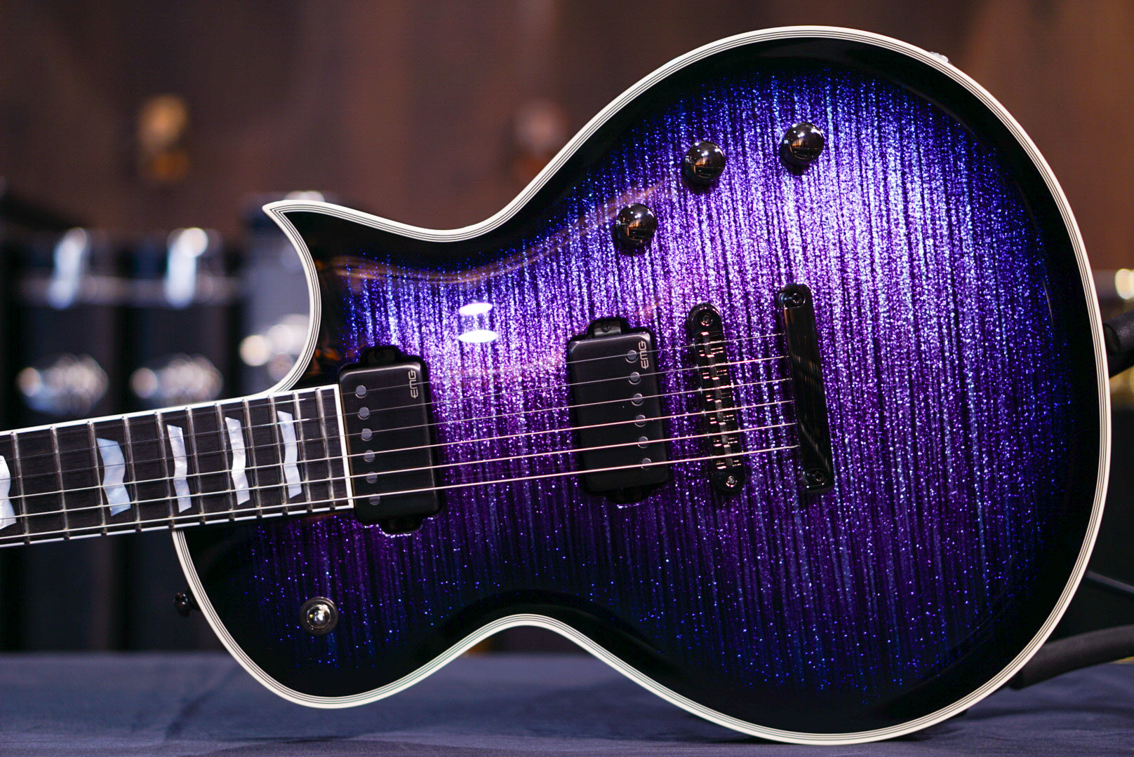 ESP Eclipse CTM DB/E Glitter Storm Violet E8310242