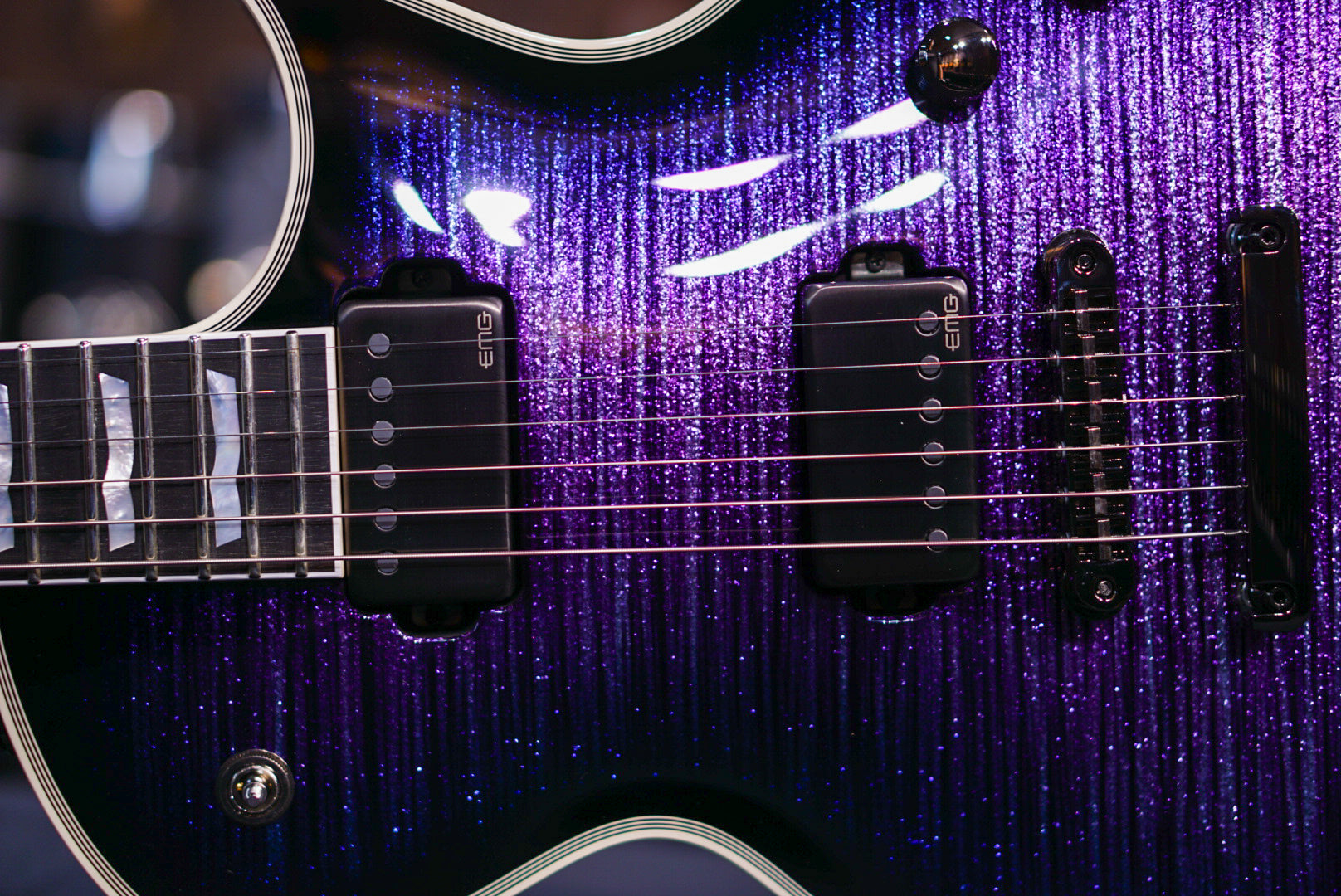 ESP Eclipse CTM DB/E Glitter Storm Violet E8310242