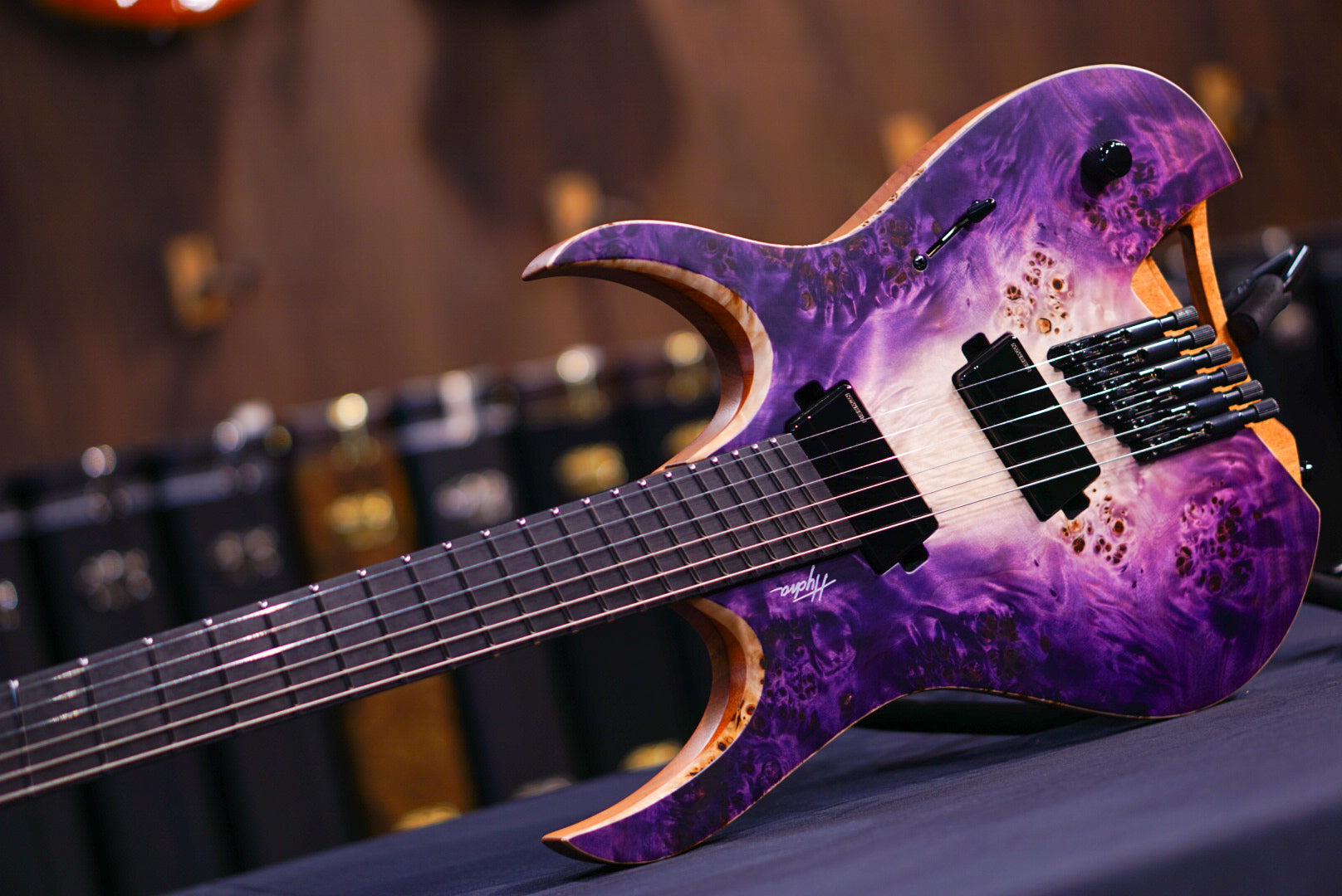 Mayones Hydra Elite VF FSH 6 Trans Natural Fade Purple Burst Out Satine HF0000729