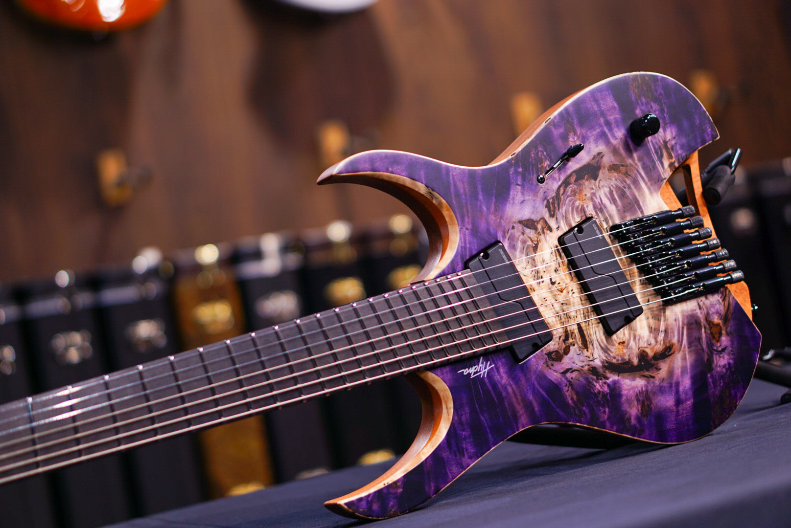 Mayones Hydra Elite VF FSH 7  Trans Natural Fade Purple Burst Out Satine HF0000716