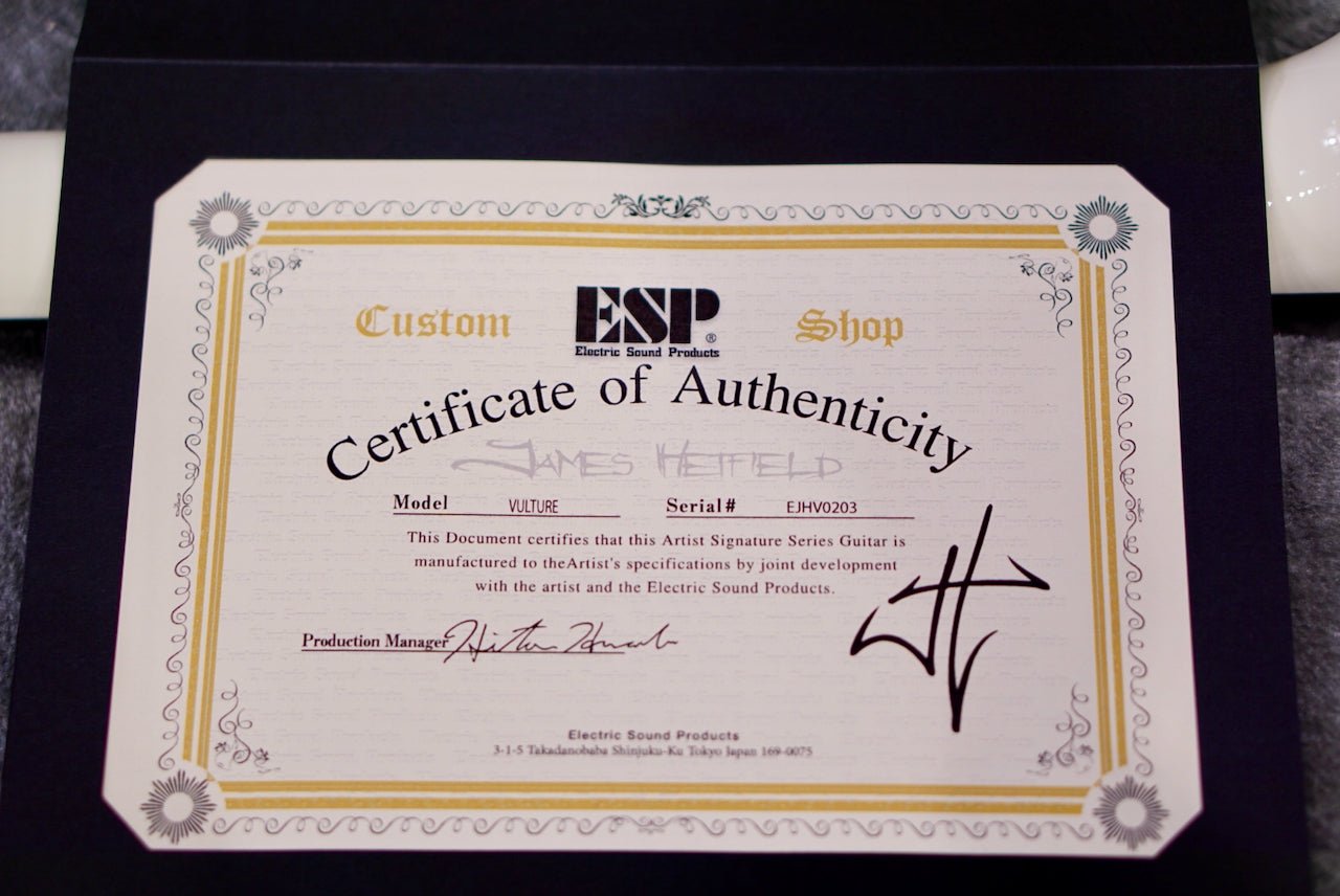 ESP Vulture James Hetfield Signature Olympic White EJHV02023