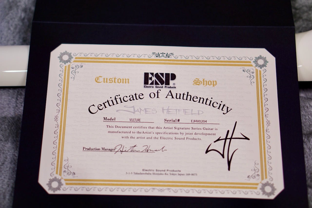 ESP Vulture James Hetfield Signature Olympic White EJHV0204