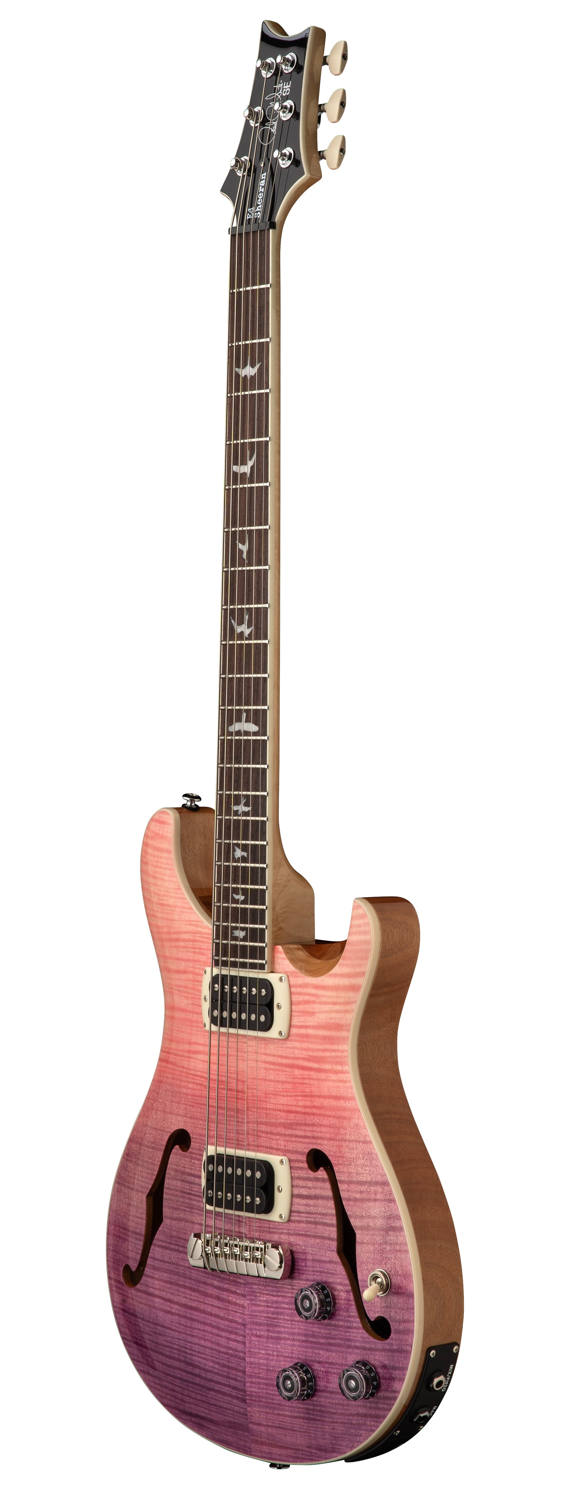 PRS SE Ed Sheeran Hollowbody I Baritone Piezo Pink Purple Fade