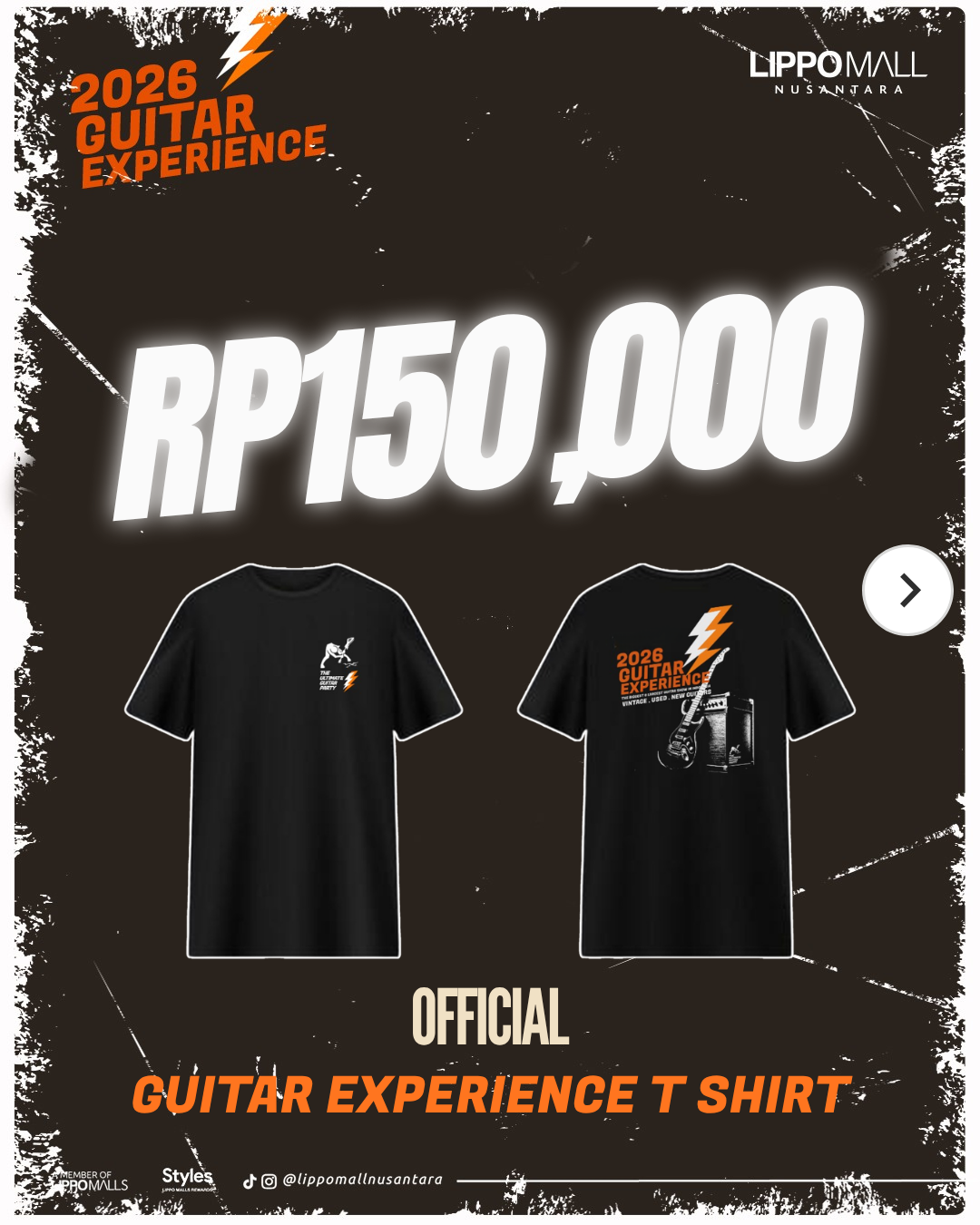 Kaos 2026 Guitar Experience T Shirt