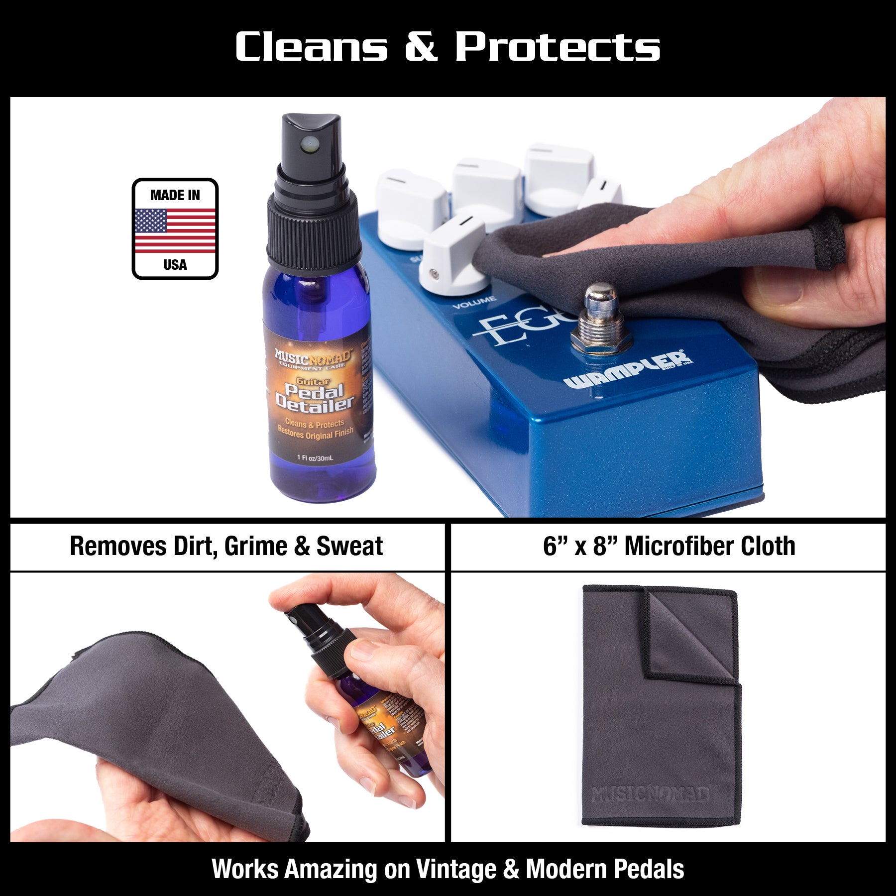 Musicnomad Pedal Care Kit for Guitar & Bass  MN286