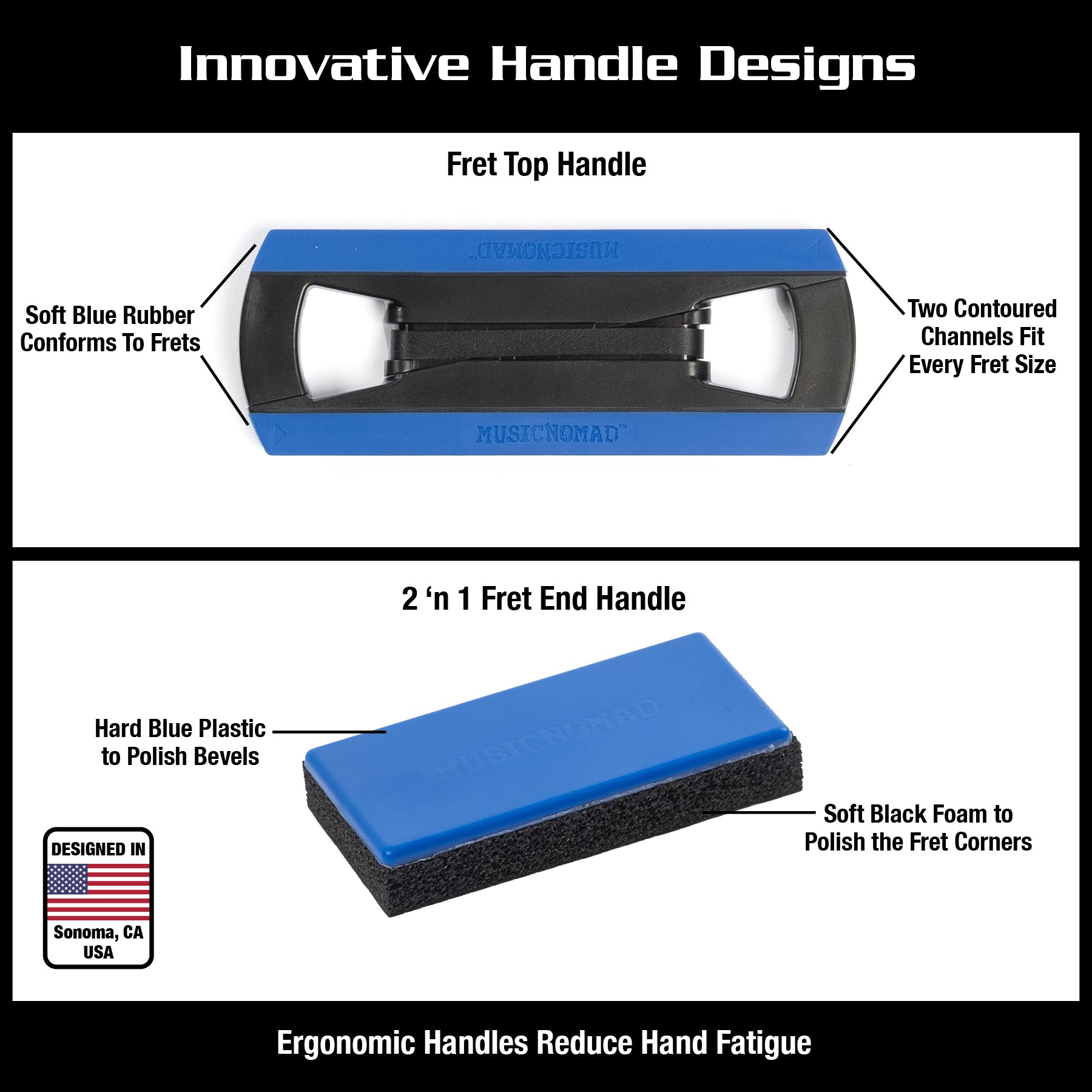 MusicNomad 6 pc. Tracers Fret Finishing Kit MN860