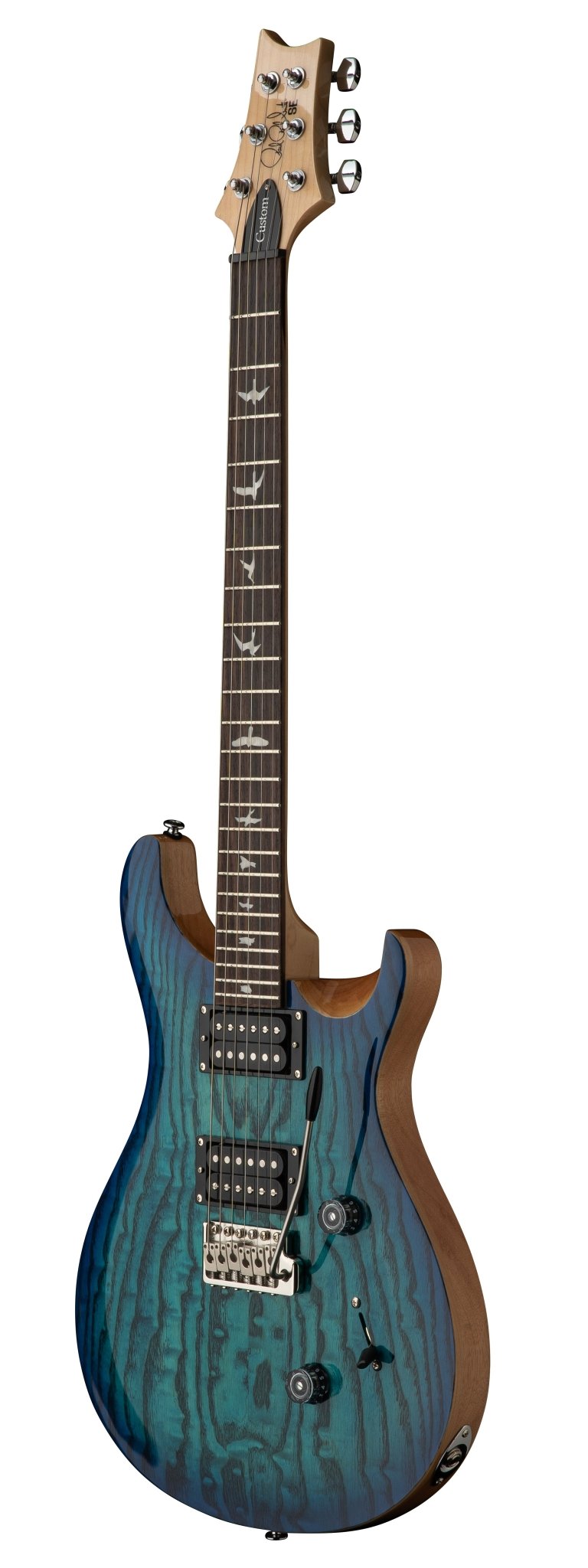 PRS SE "Exotic" Custom 24 Swamp Ash Burl Lake Blue