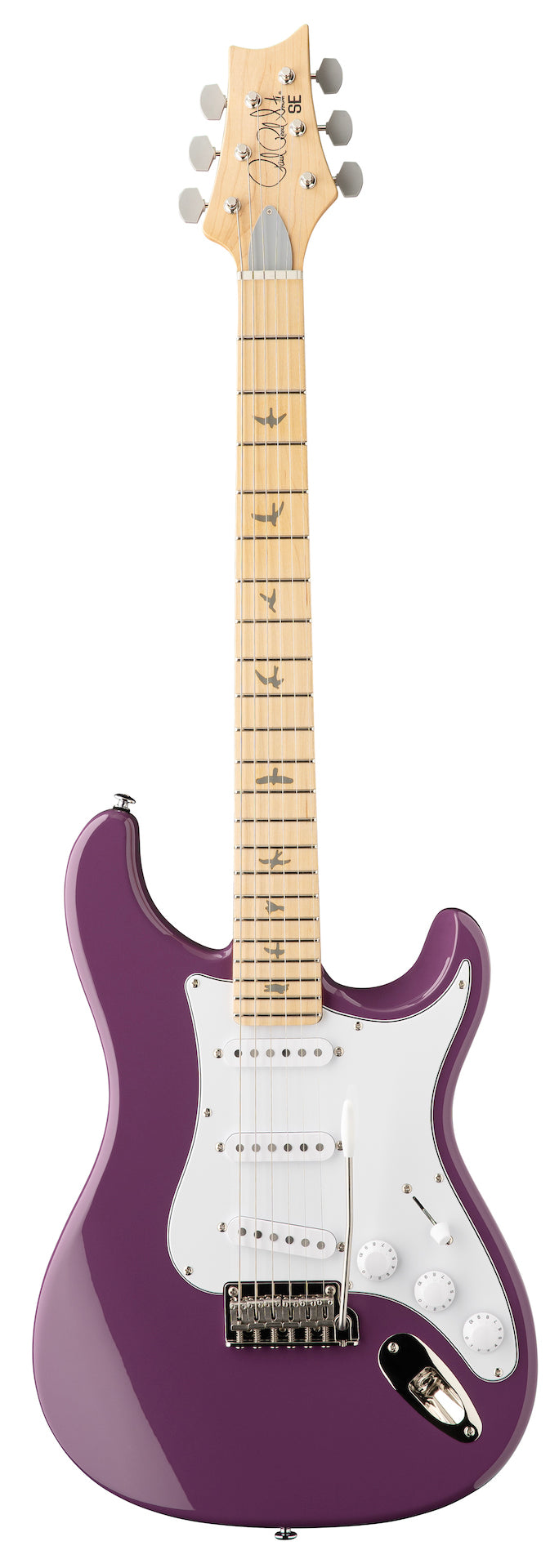 PRS SE Silversky John Mayer signature summit purple maple fretboard