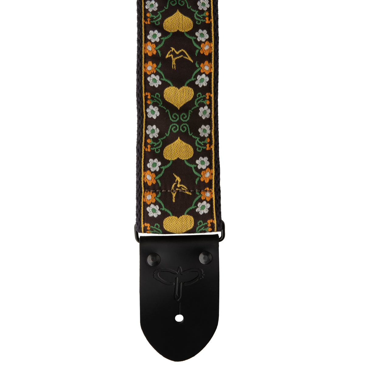 PRS 2.5” Retro Guitar Strap, Floral, Yellow 114369:035