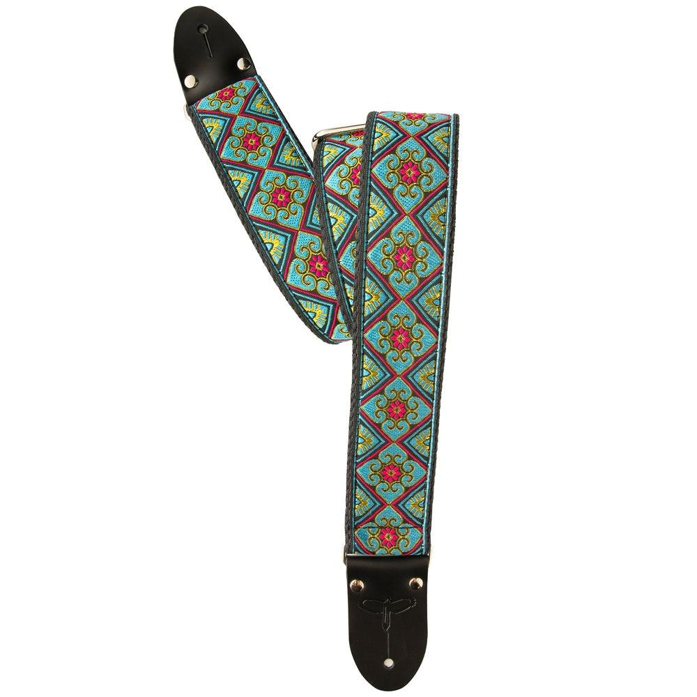 PRS Deluxe 2" Retro Guitar Strap - Teal/Pink 108055::031: