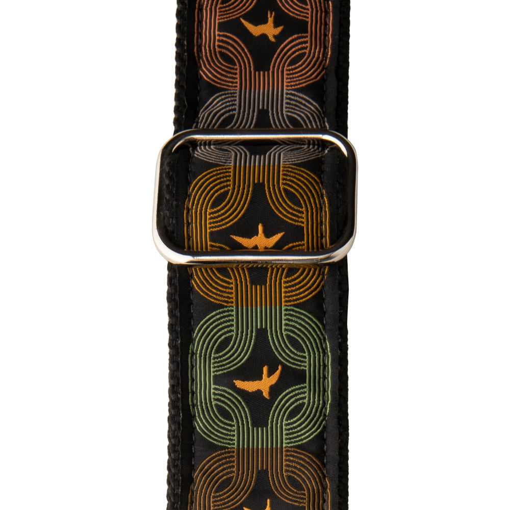 2” PRS Deluxe Retro Strap, Custom Jacquard, Orange Birds