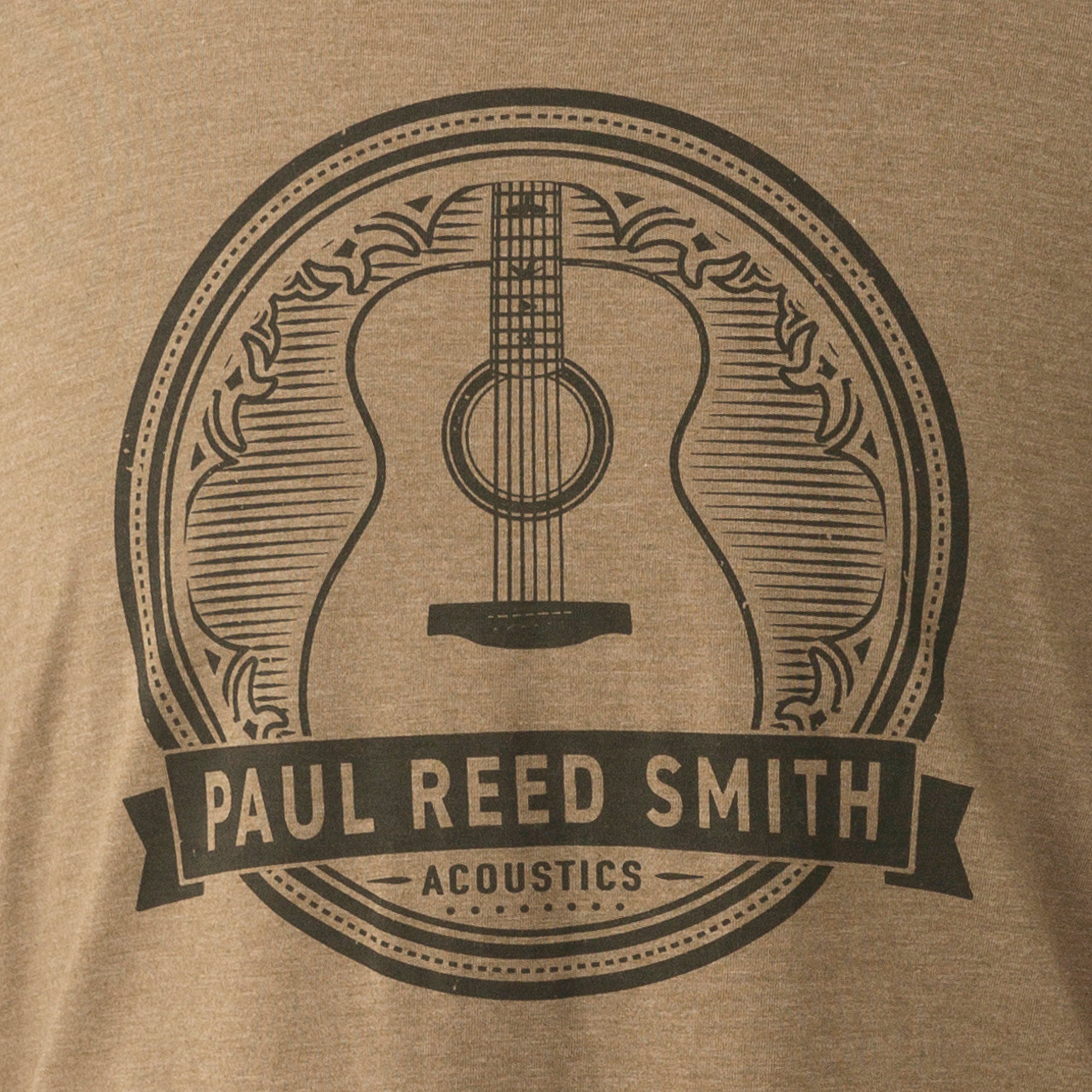 PRS Acoustic Guitar Design T-Shirt, Heather Olive