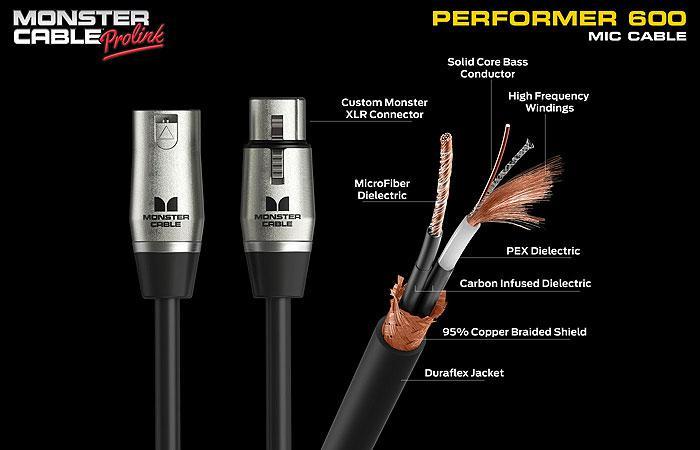 Monster® Prolink Performer™ 600 Microphone Cable - HIENDGUITAR   Monstercable Cable