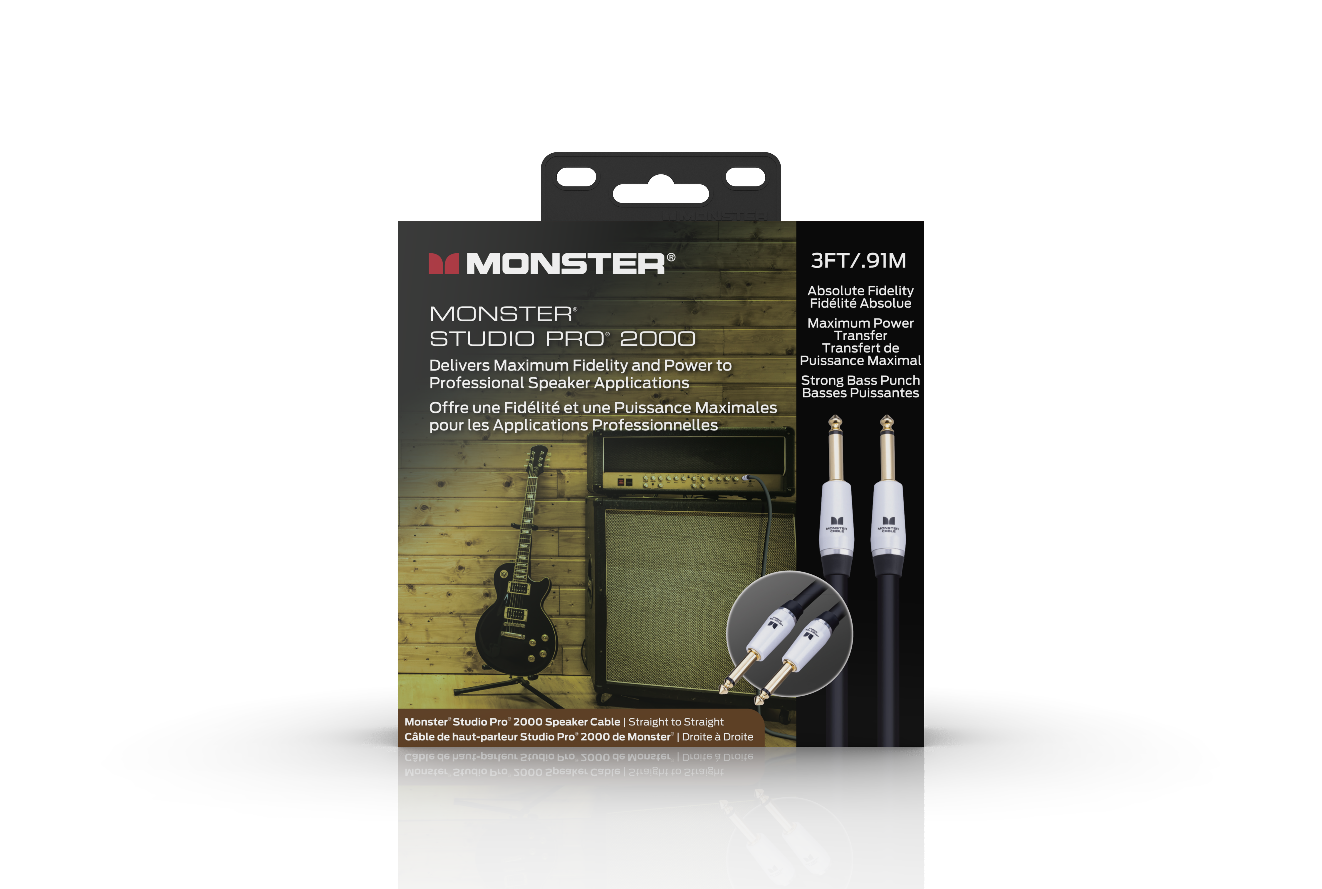 Monster® Prolink Studio Pro 2000 Speaker Cable - HIENDGUITAR 3ft(.91m) 3ft(.91m) Monstercable Cables