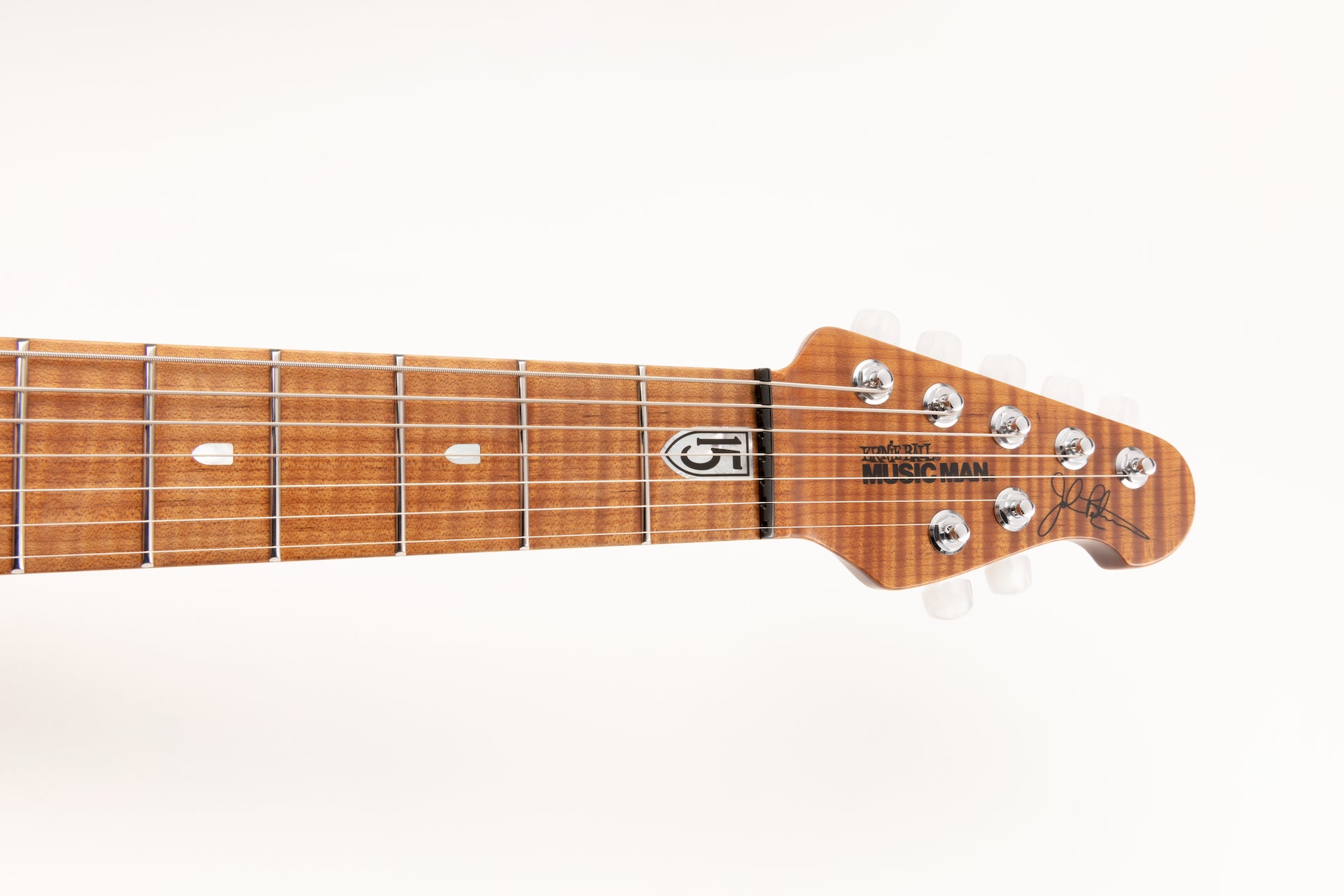 Ernie Ball Music Man JP15 7 Electric Guitar - Cerulean Paradise Quilt F94598 - HIENDGUITAR   Musicman GUITAR