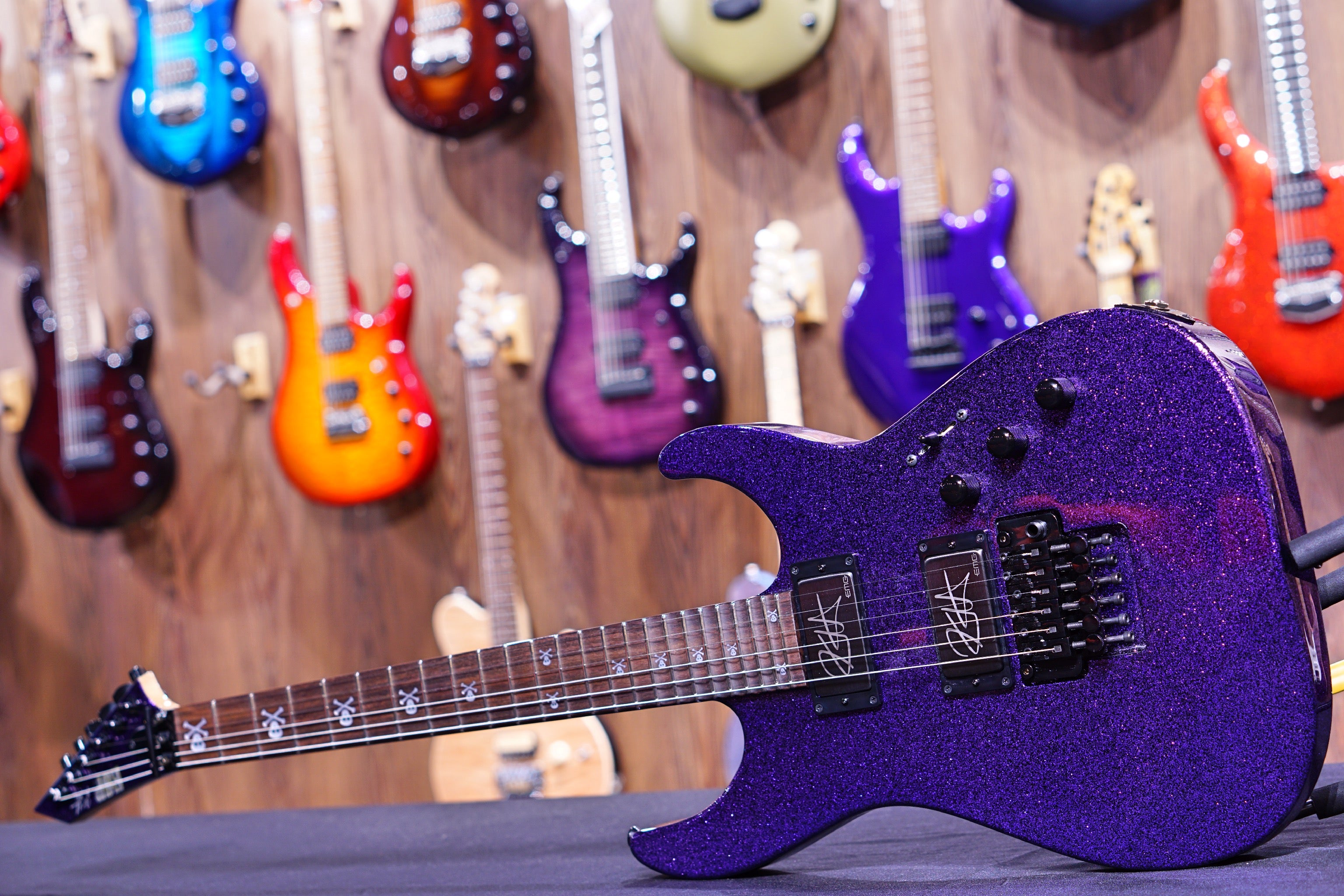 ESP KH-2 kirk hammett purple sparkle E4321202 - HIENDGUITAR   ESP GUITAR