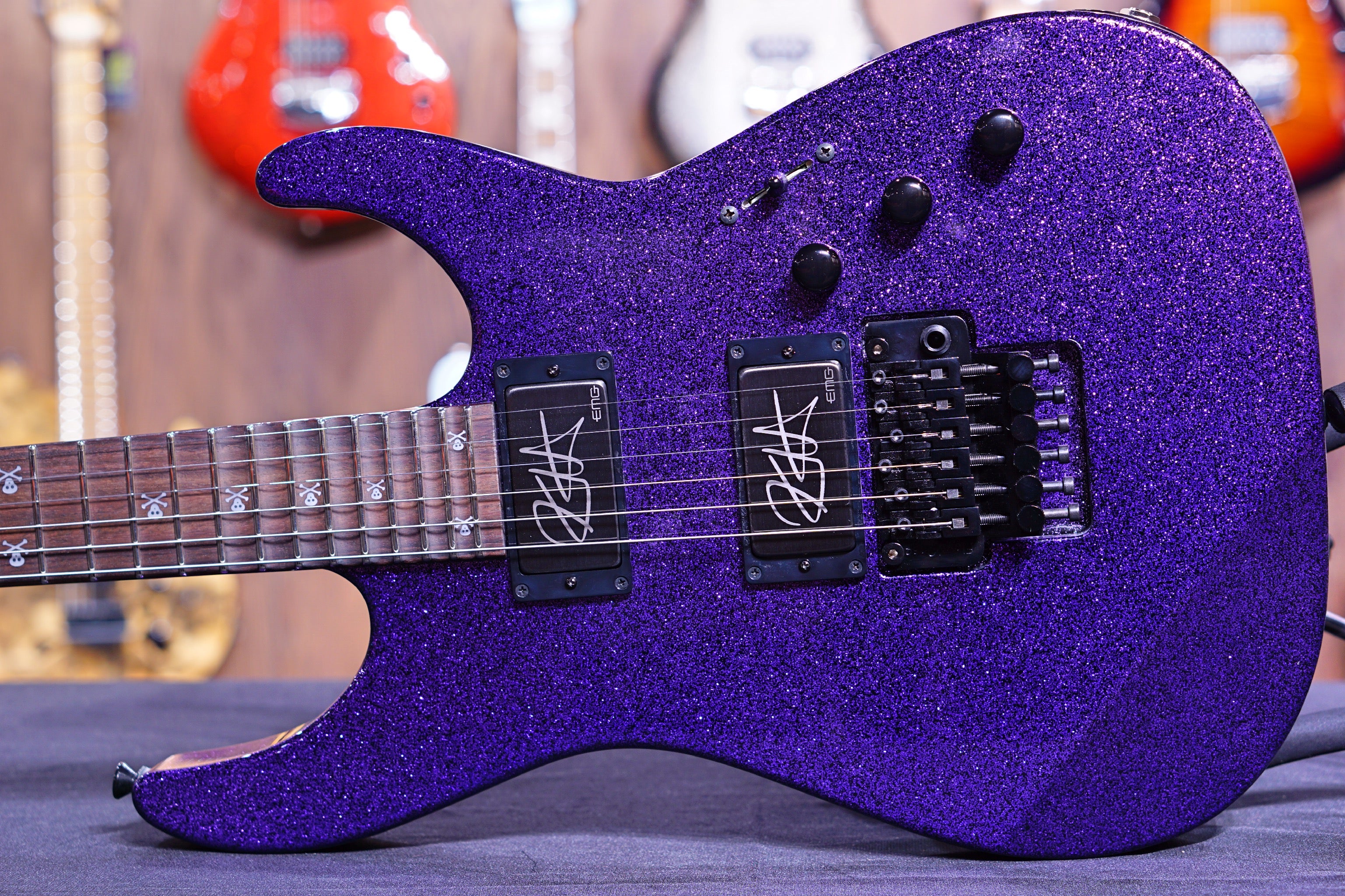 ESP KH-2 kirk hammett purple sparkle E4321202 - HIENDGUITAR   ESP GUITAR