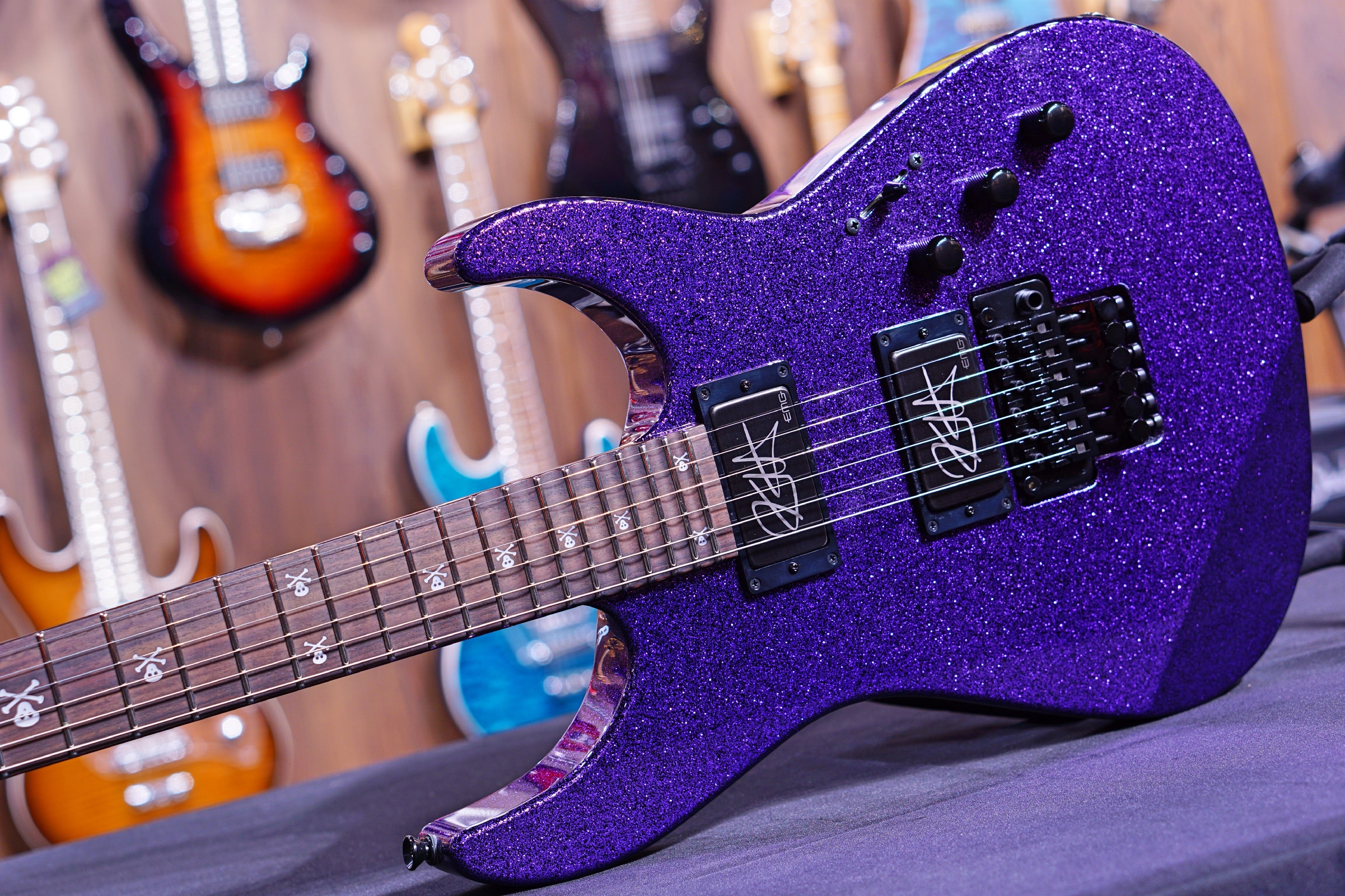 ESP KH-2 kirk hammett purple sparkle E4321202 - HIENDGUITAR   ESP GUITAR