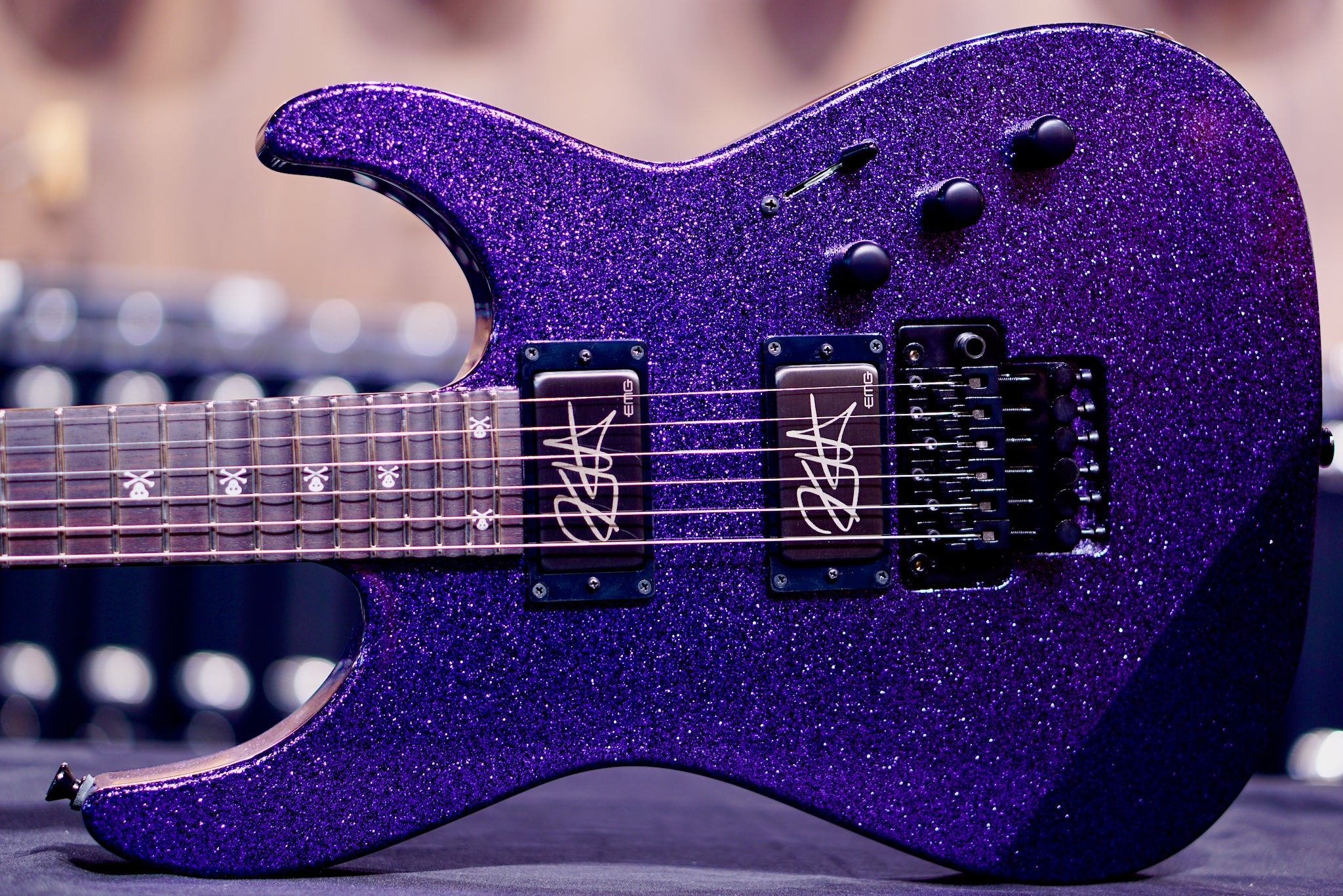 ESP Kirk Hammett KH-2 purple sparkle E3790222 - HIENDGUITAR   ESP GUITAR