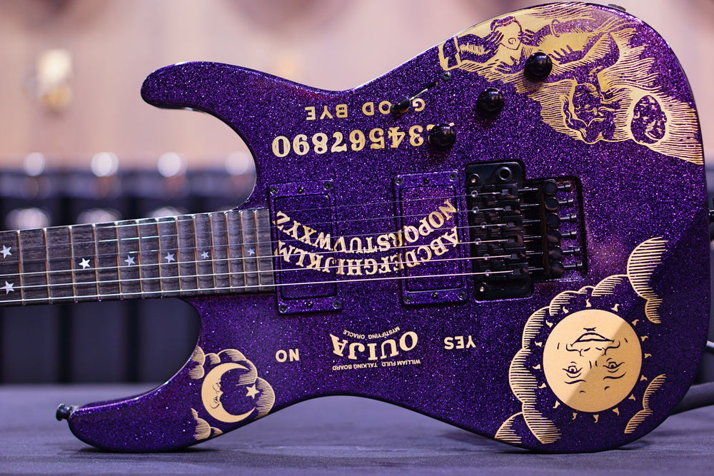 ESP KIRK HAMMETT SPARKLE OUIJA PURPLE COLLECTION
