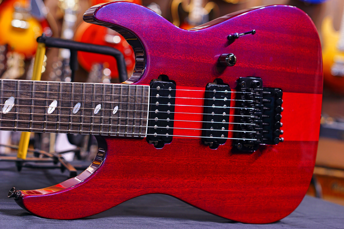 Caparison Dellinger Prominence Trans. Spectrum Red 7 string