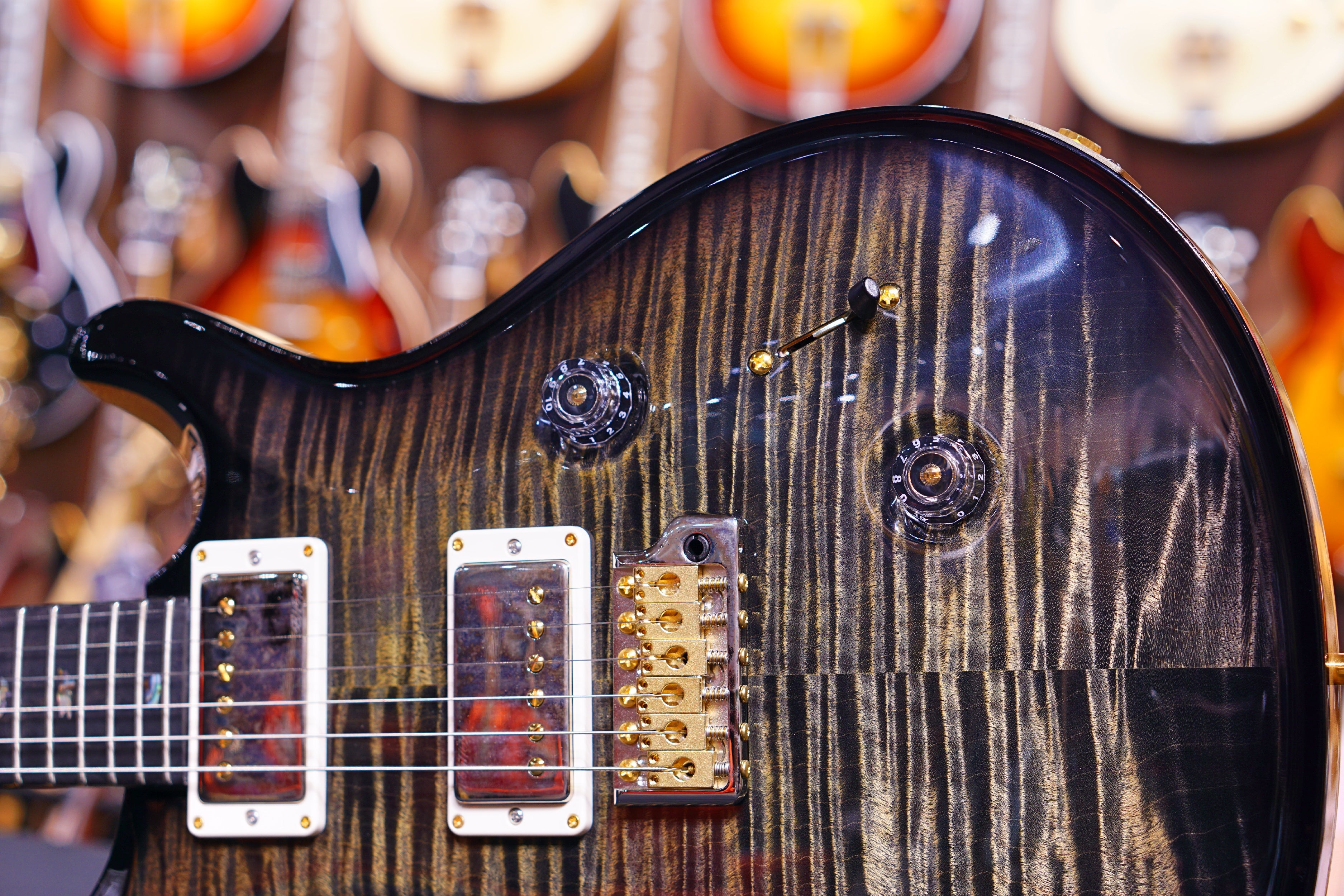 PRS Custom 24 Wood Library Charcoal 10 top 19 0277478