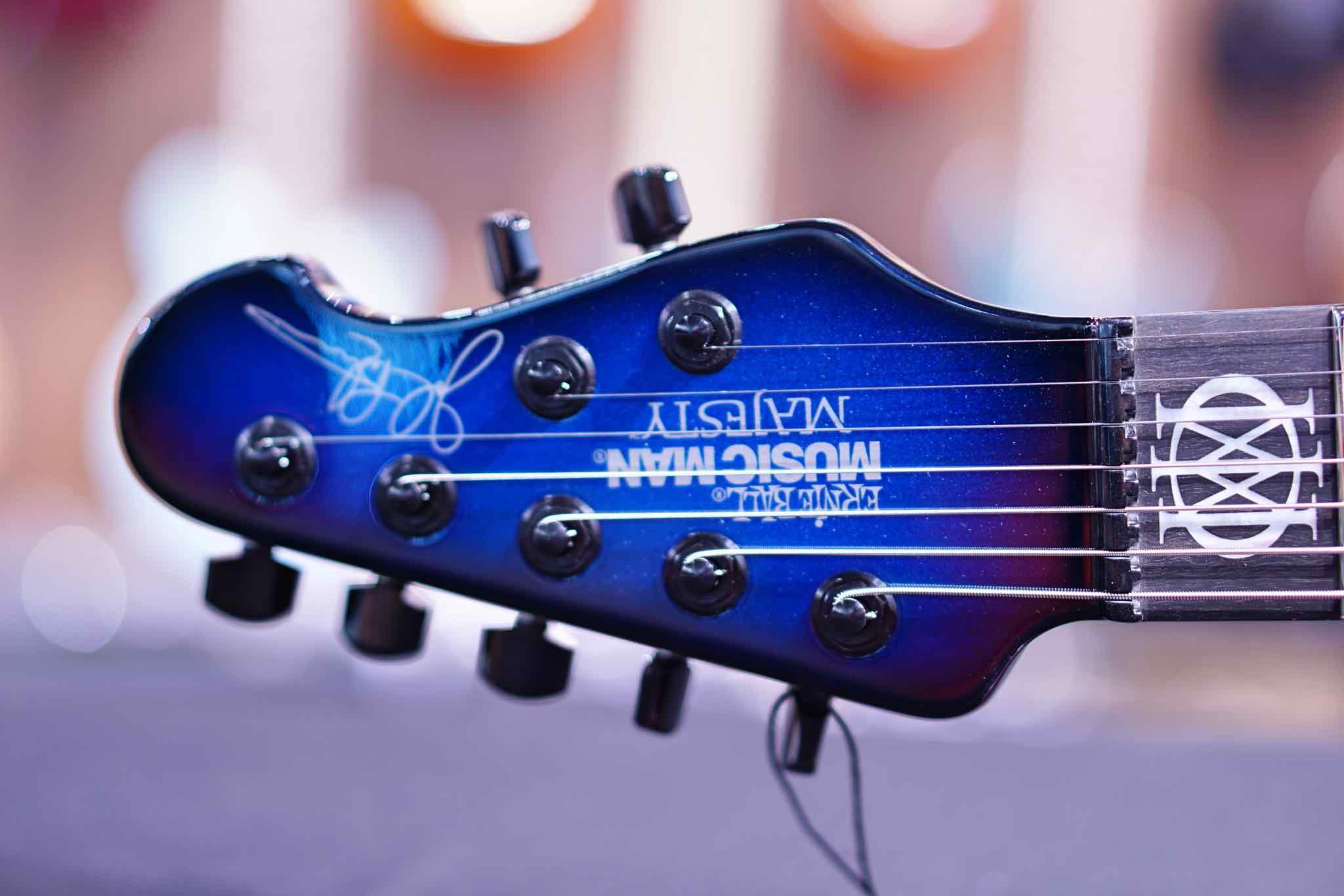 Music Man John Petrucci Majesty 7 Titan Blue M014638 - HIENDGUITAR   Musicman GUITAR
