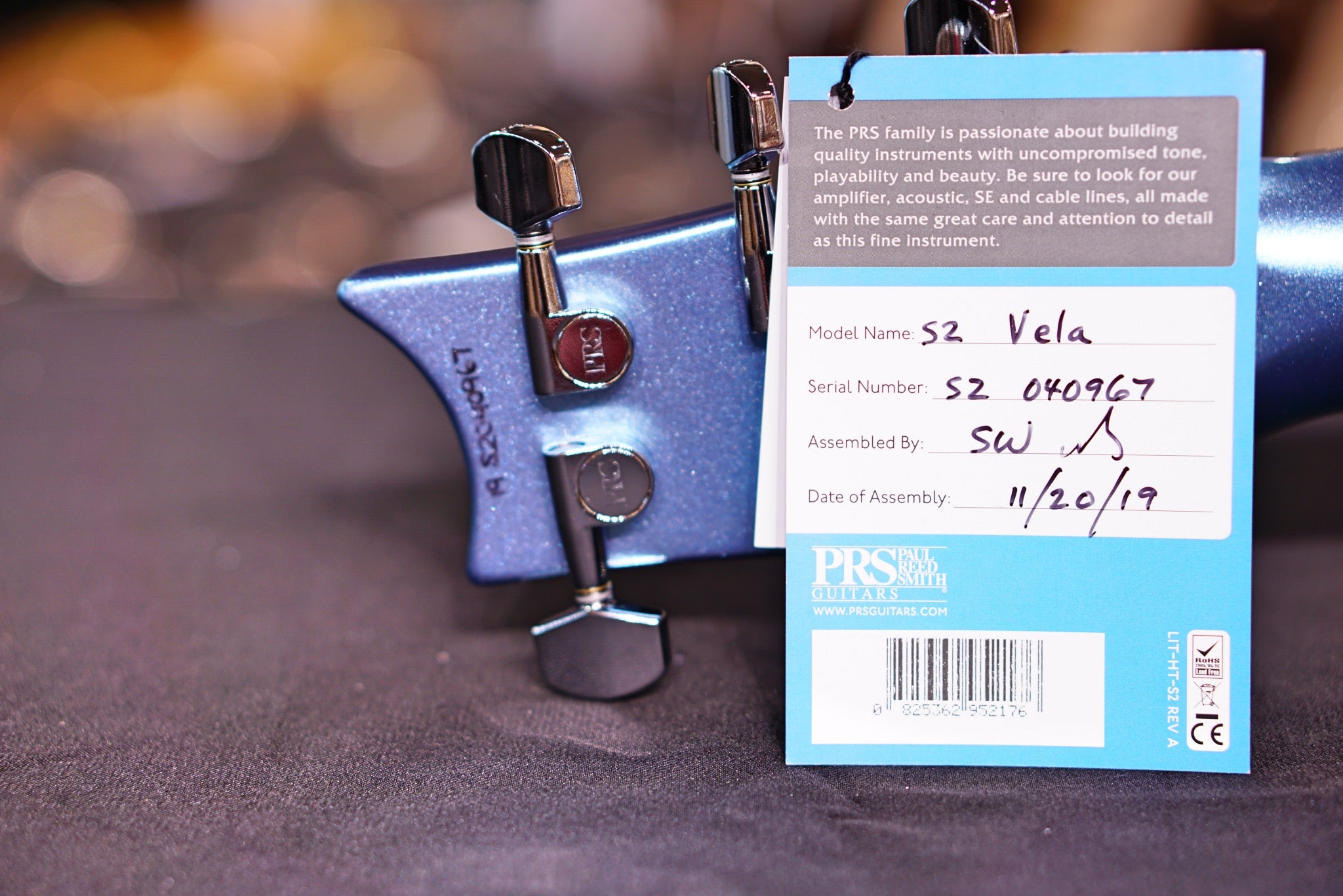 PRS S2 Vela Frost Blue Metallic s2 040967 - HIENDGUITAR   PRS GUITAR