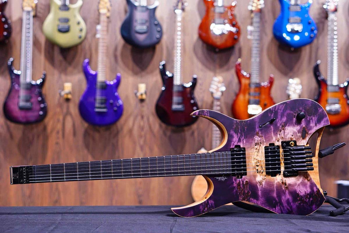 Mayones Hydra Elite Pro 6 HF2108462 Trans natural fade purple burst out satine - HIENDGUITAR   Mayones GUITAR