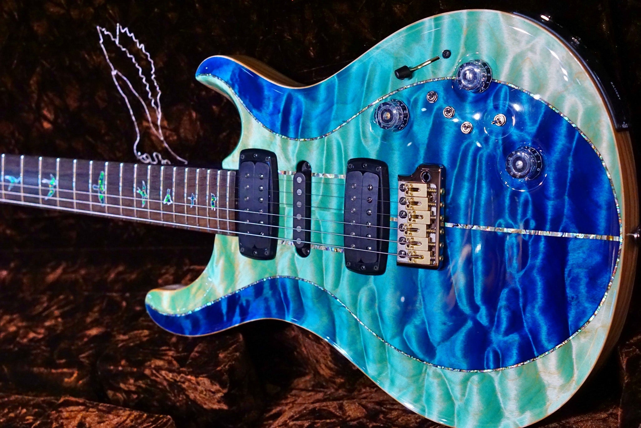 PRS Private stock Modern Eagle V PS#9248 Custom blue fade - HIENDGUITAR   prs GUITAR