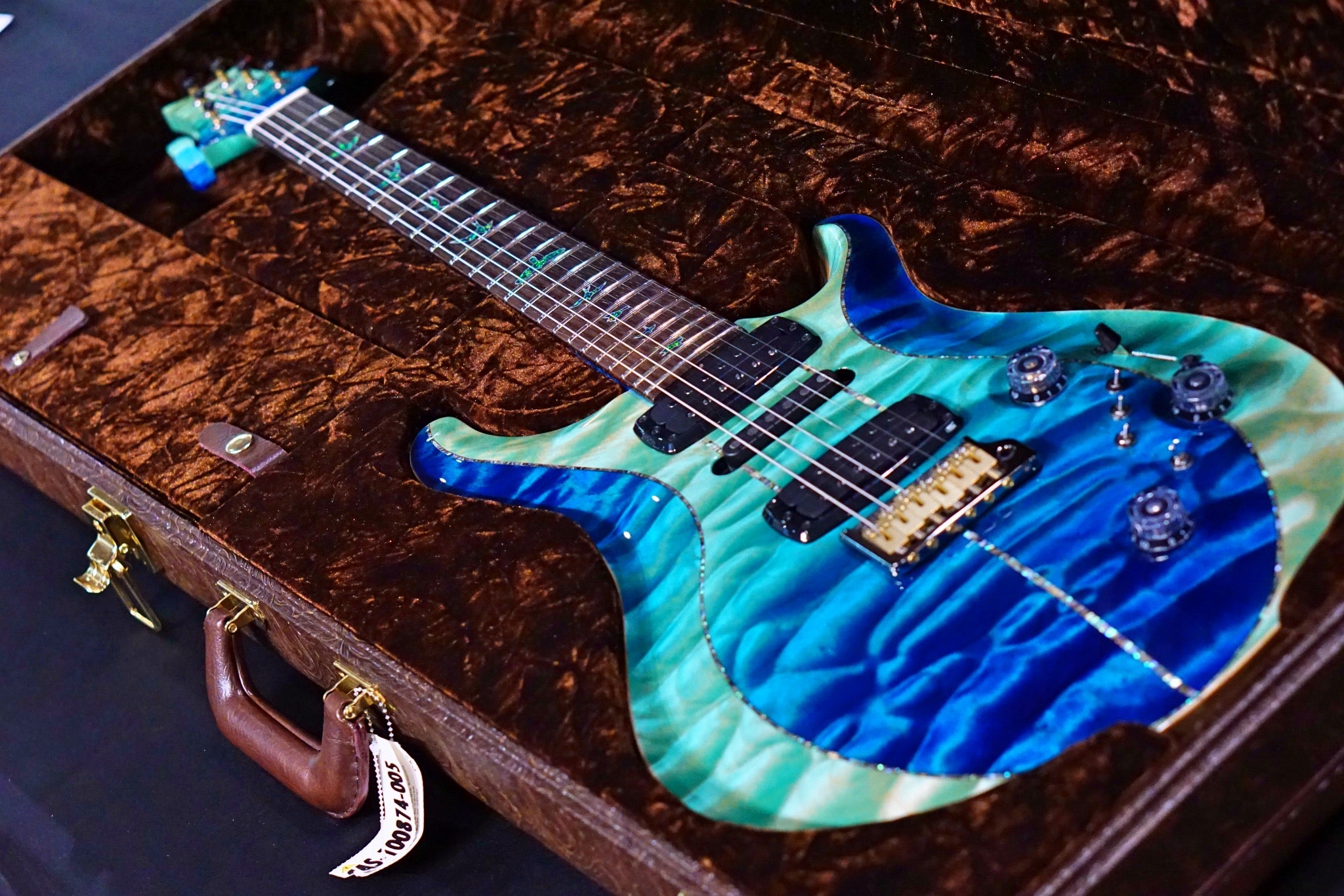 PRS Private stock Modern Eagle V PS#9248 Custom blue fade - HIENDGUITAR   prs GUITAR