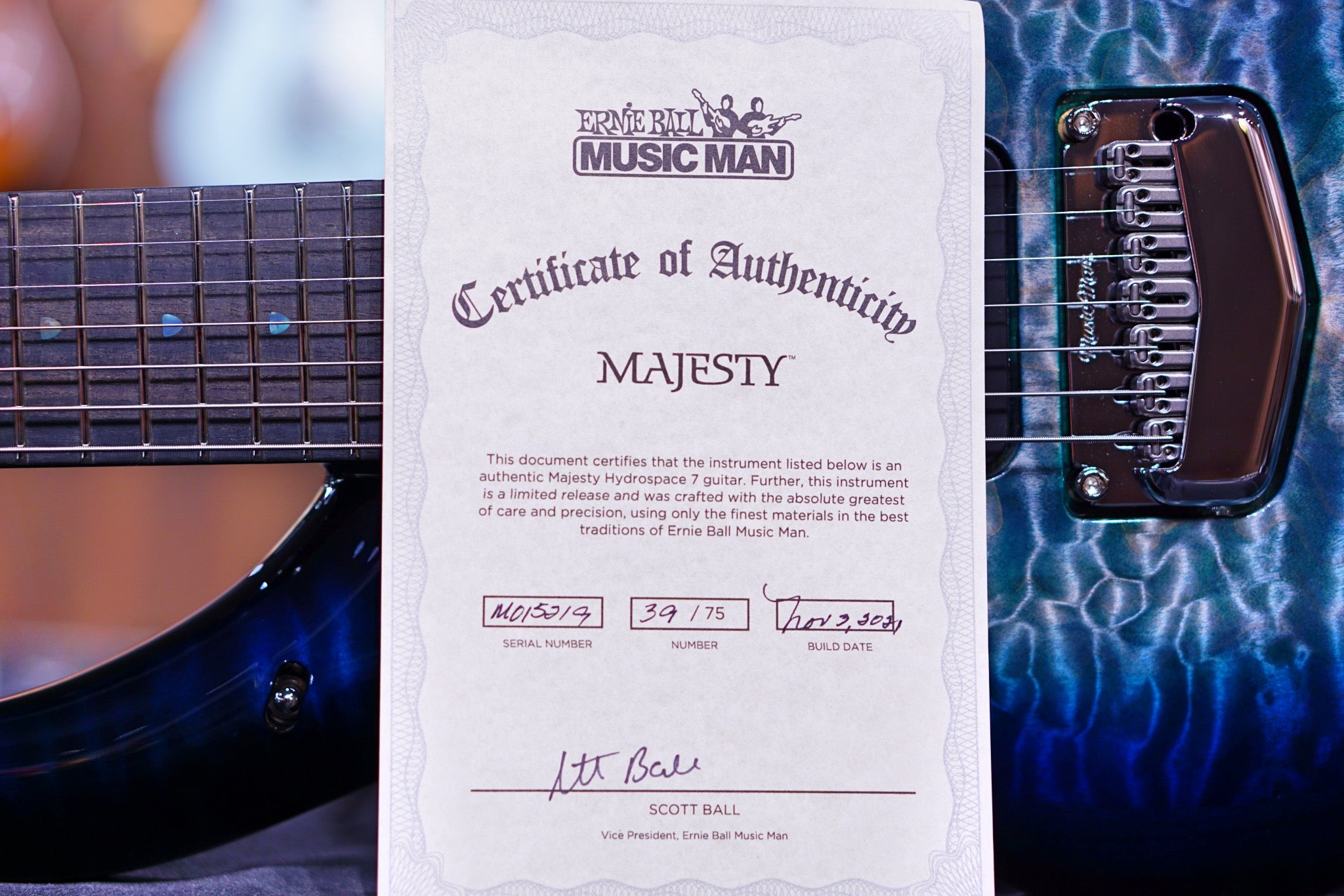 Ernie Ball Music Man John Petrucci Majesty 7  Hydrospace   m015219 - HIENDGUITAR   Musicman GUITAR