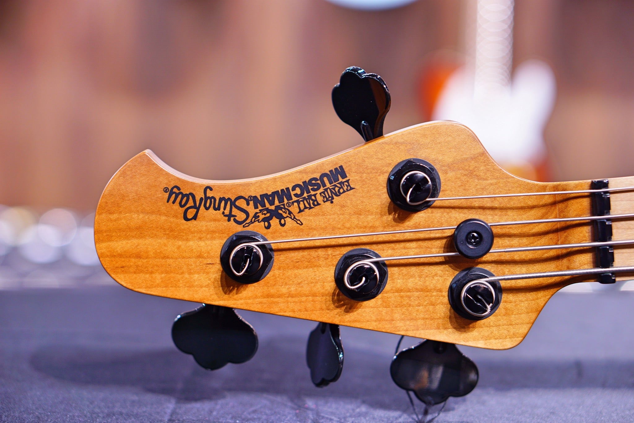 Ernie Ball Music Man StingRay Special 4 Bass Guitar - Black with Maple Fingerboard  f98004 - HIENDGUITAR   Musicman bass
