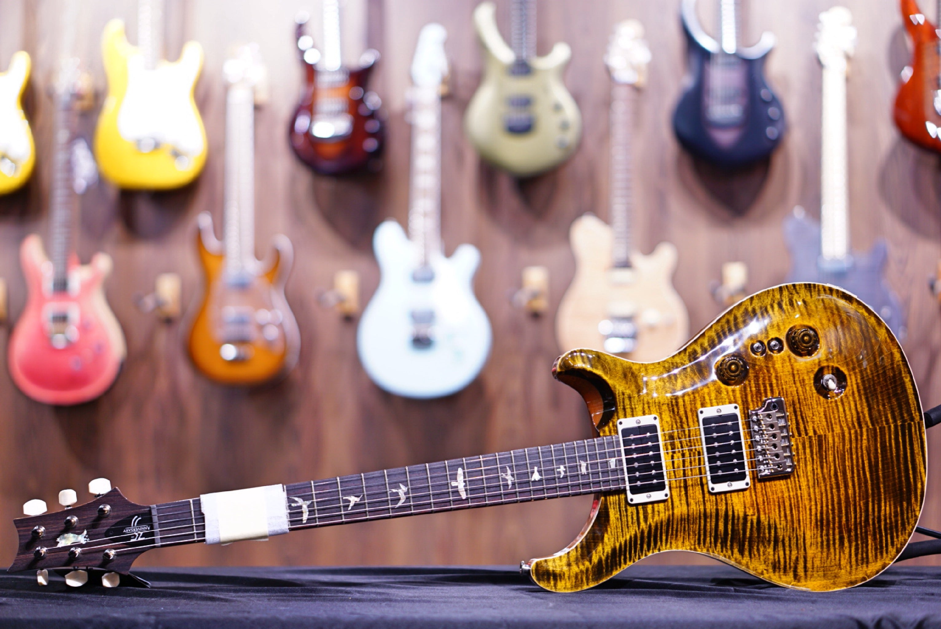 PRS 35th Anniversary Custom 24 - yellow tiger with Pattern Thin Neck 0336235 - HIENDGUITAR   PRS guitar